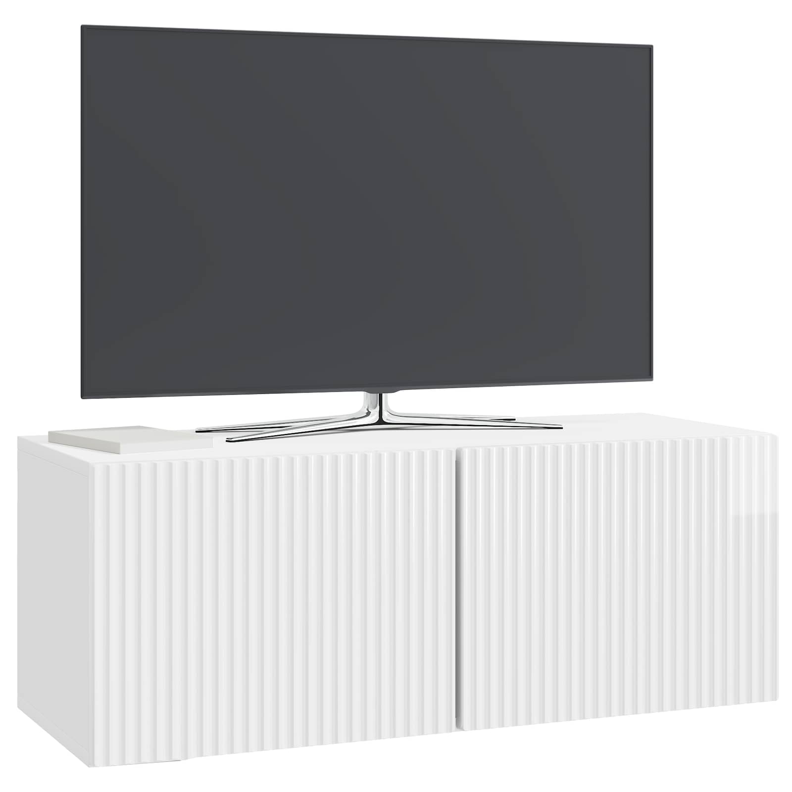 Meuble TV mural Montage mural Blanc brillant 78,5 x 31 x 30 cm - XIOS