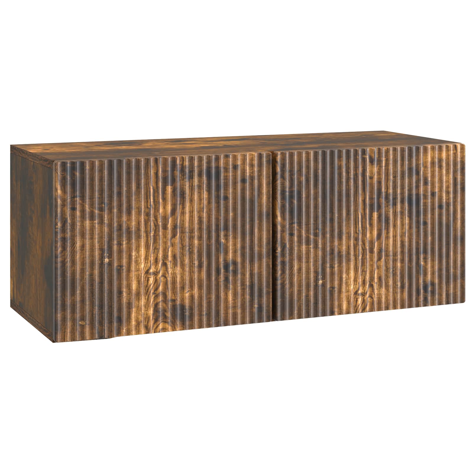 Meuble TV mural Chêne fumé 78,5 x 31 x 30 cm Bois d'ingénierie - XIOS