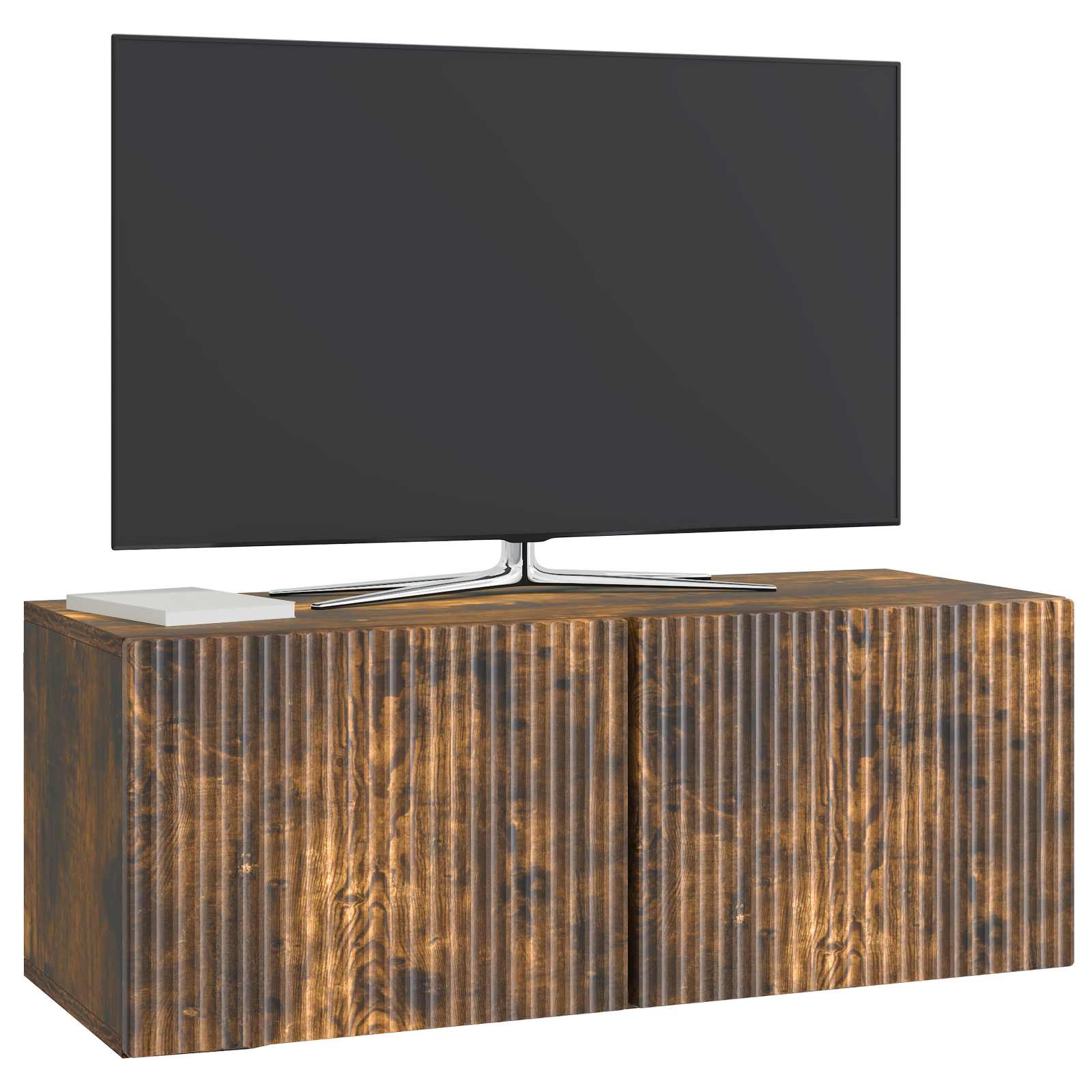 Meuble TV mural Chêne fumé 78,5 x 31 x 30 cm Bois d'ingénierie - XIOS