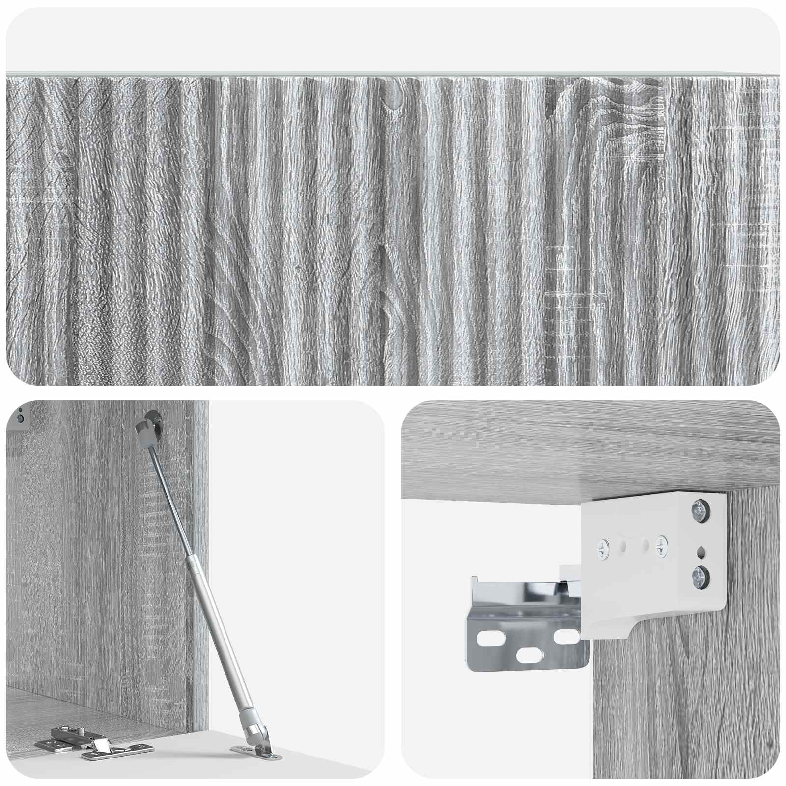 Meuble TV mural Sonoma gris 78,5 x 31 x 30 cm Bois d'ingénierie - XIOS