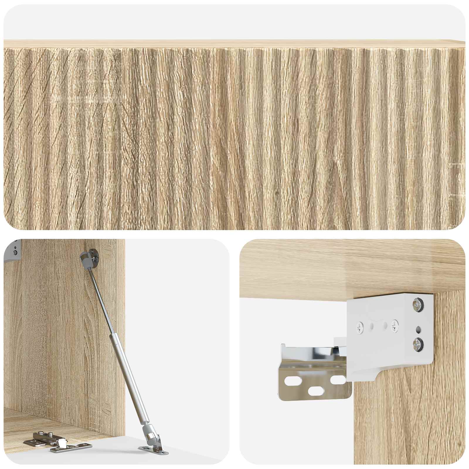 Meuble TV mural Chêne Sonoma 98 x 31 x 30 cm Bois d'ingénierie - XIOS
