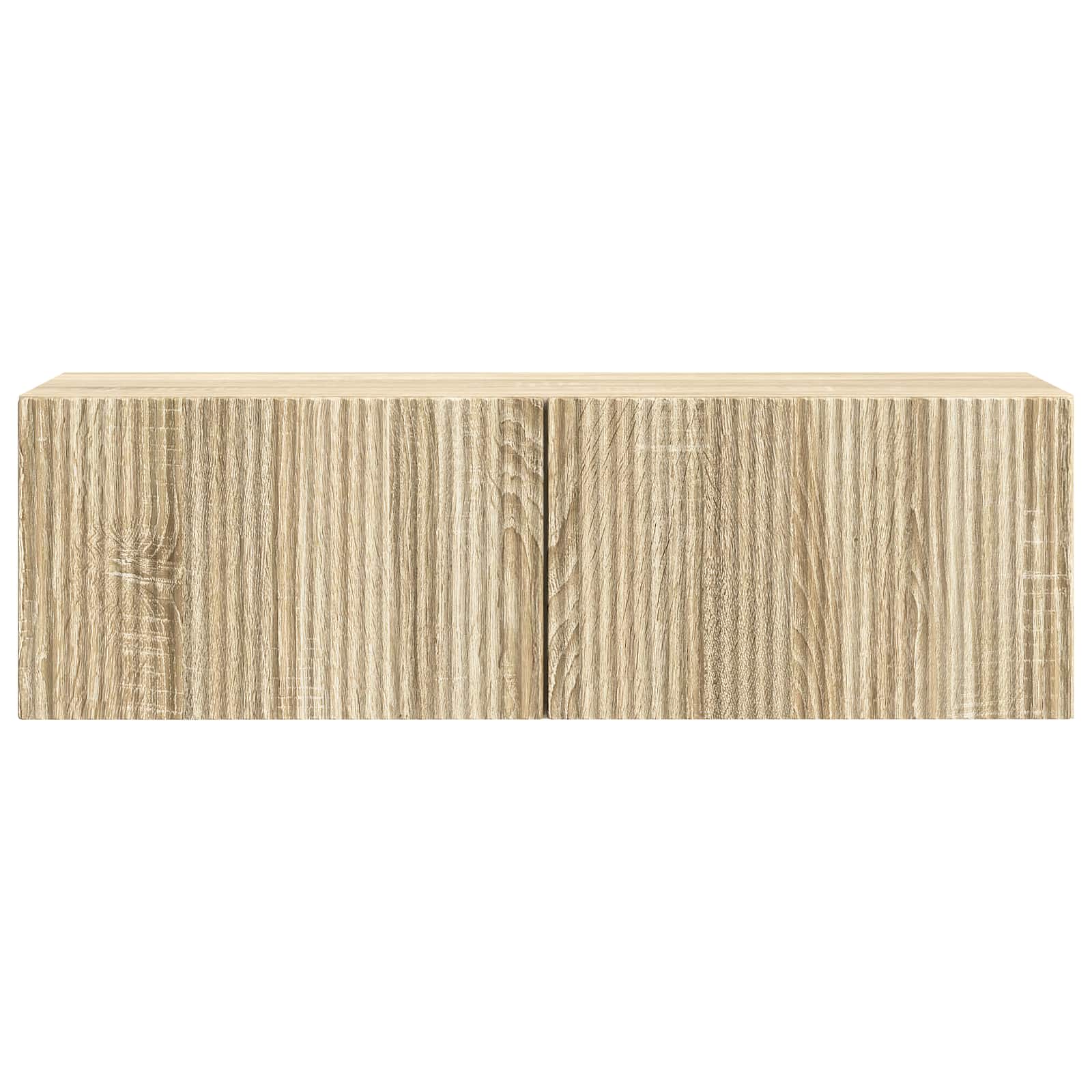 Meuble TV mural Chêne Sonoma 98 x 31 x 30 cm Bois d'ingénierie - XIOS