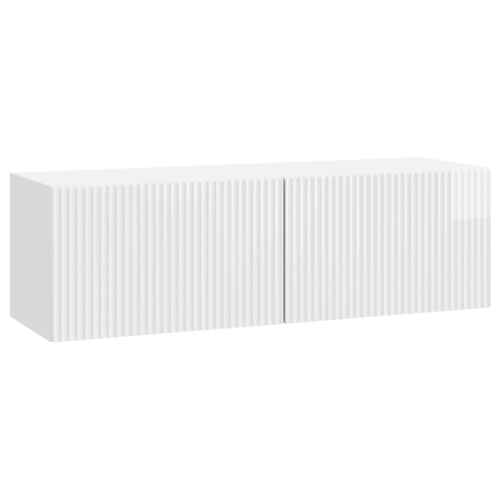 Meuble TV mural Montage mural Blanc brillant 98 x 31 x 30 cm - XIOS