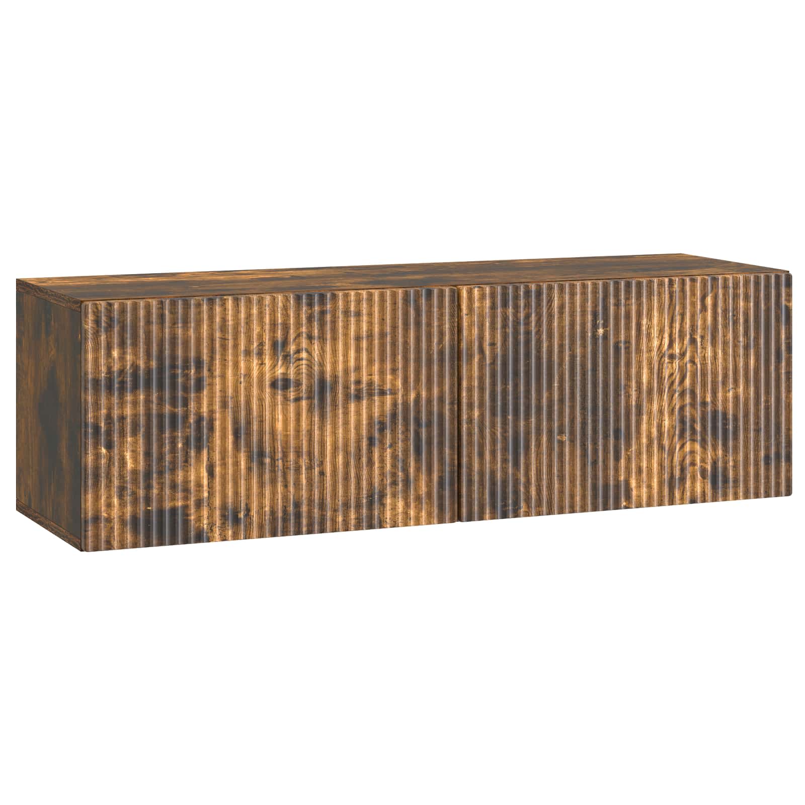 Meuble TV mural Chêne fumé 98 x 31 x 30 cm Bois d'ingénierie - XIOS