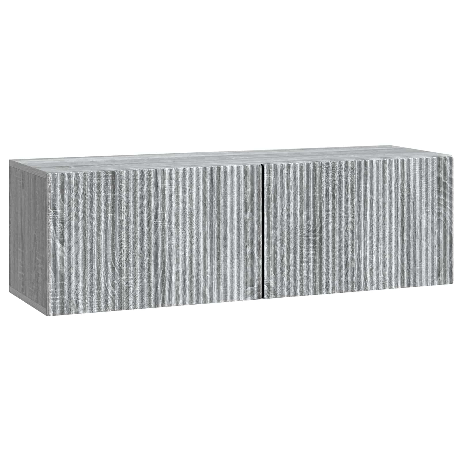 Meuble TV mural Sonoma gris 98 x 31 x 30 cm Bois d'ingénierie - XIOS