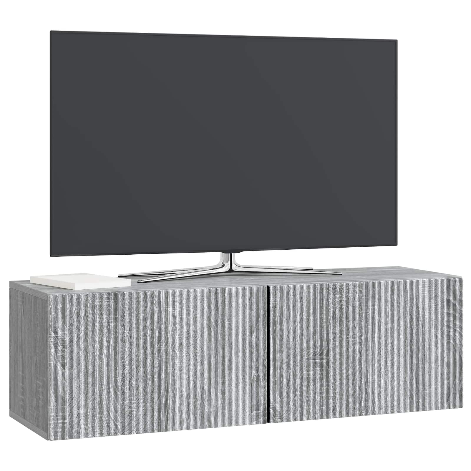 Meuble TV mural Sonoma gris 98 x 31 x 30 cm Bois d'ingénierie - XIOS