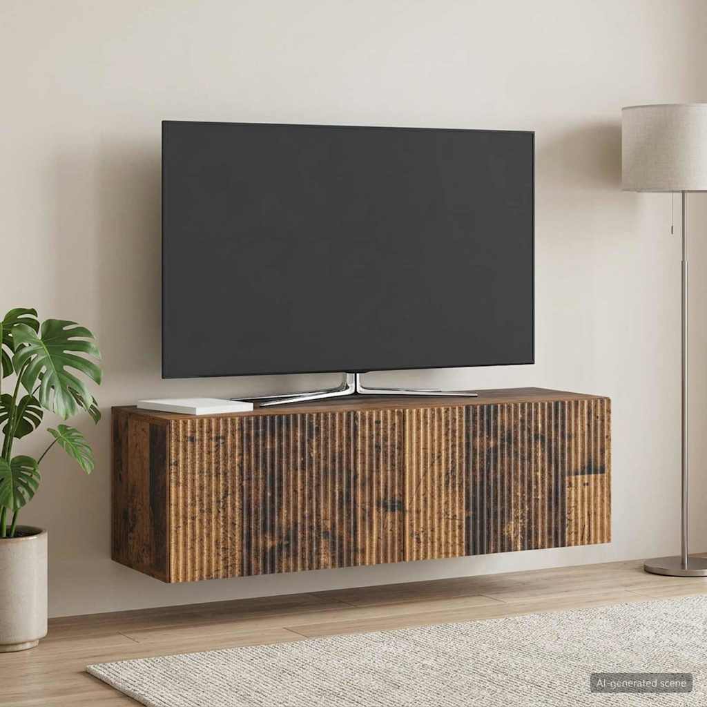 Meuble TV mural Bois ancien 98 x 31 x 30 cm Bois d'ingénierie - XIOS