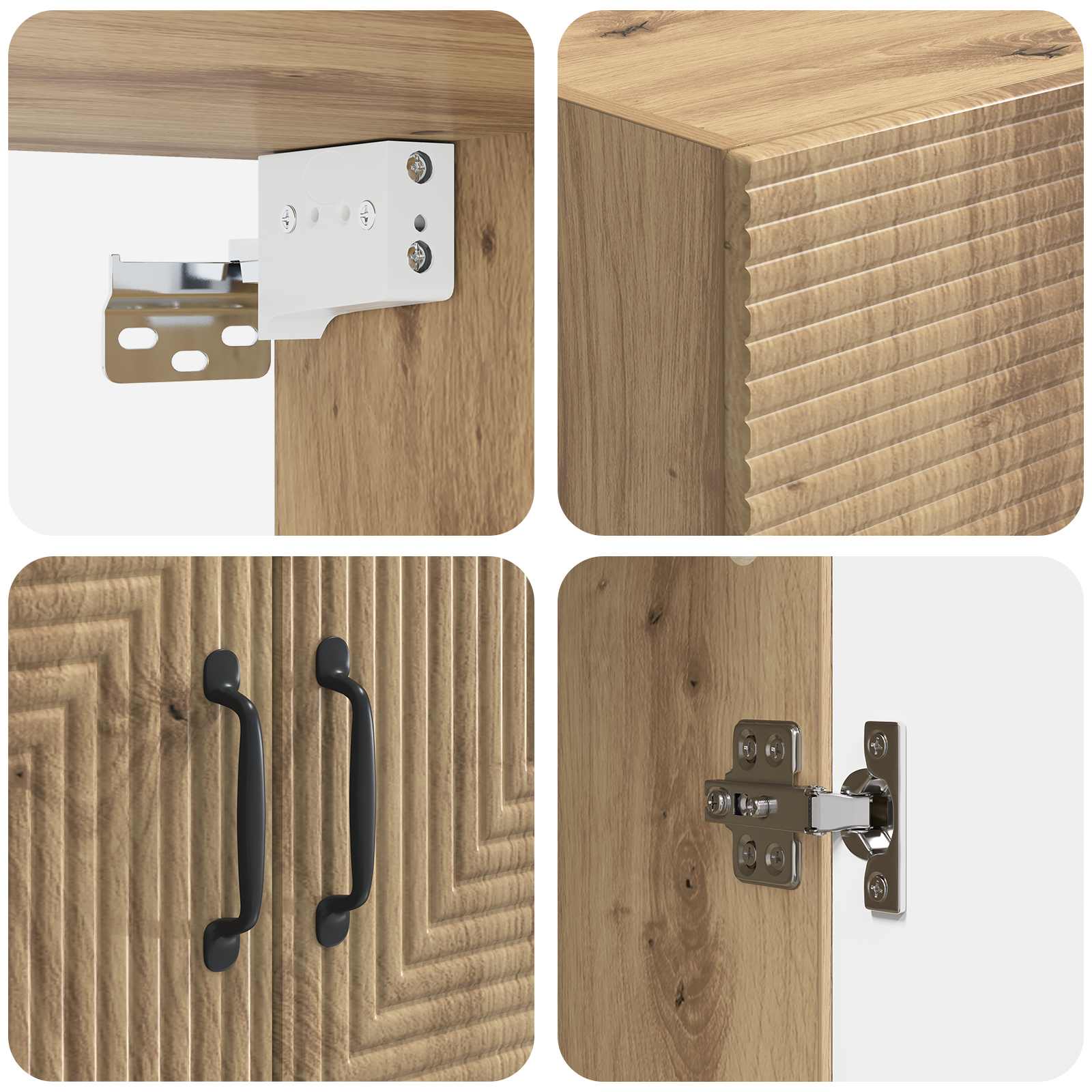 Armoire Murale Chêne artisanal 66 x 34,5 x 90 cm - XIOS