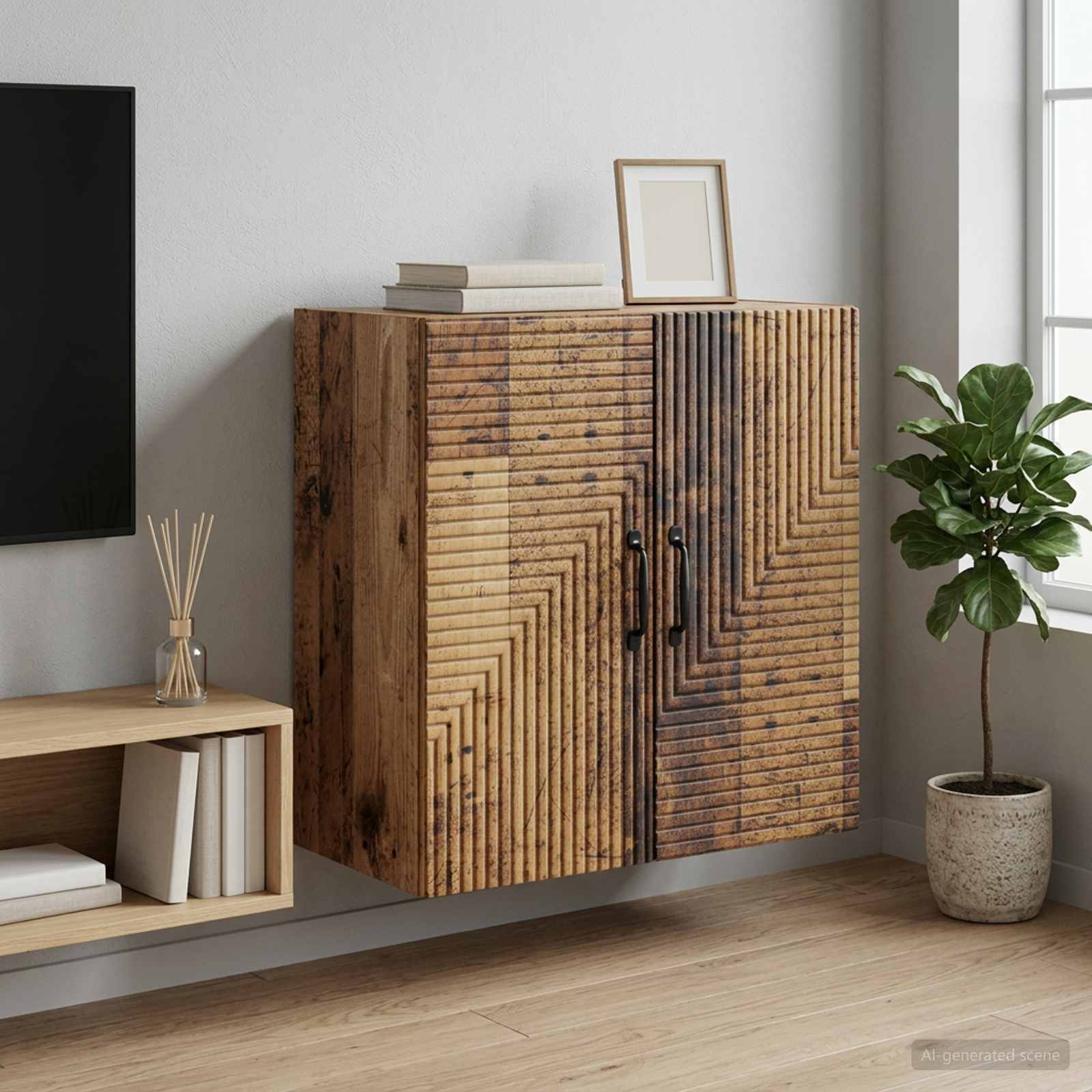 Armoire Murale Bois ancien 59 x 31 x 60 cm Bois d'ingénierie - XIOS