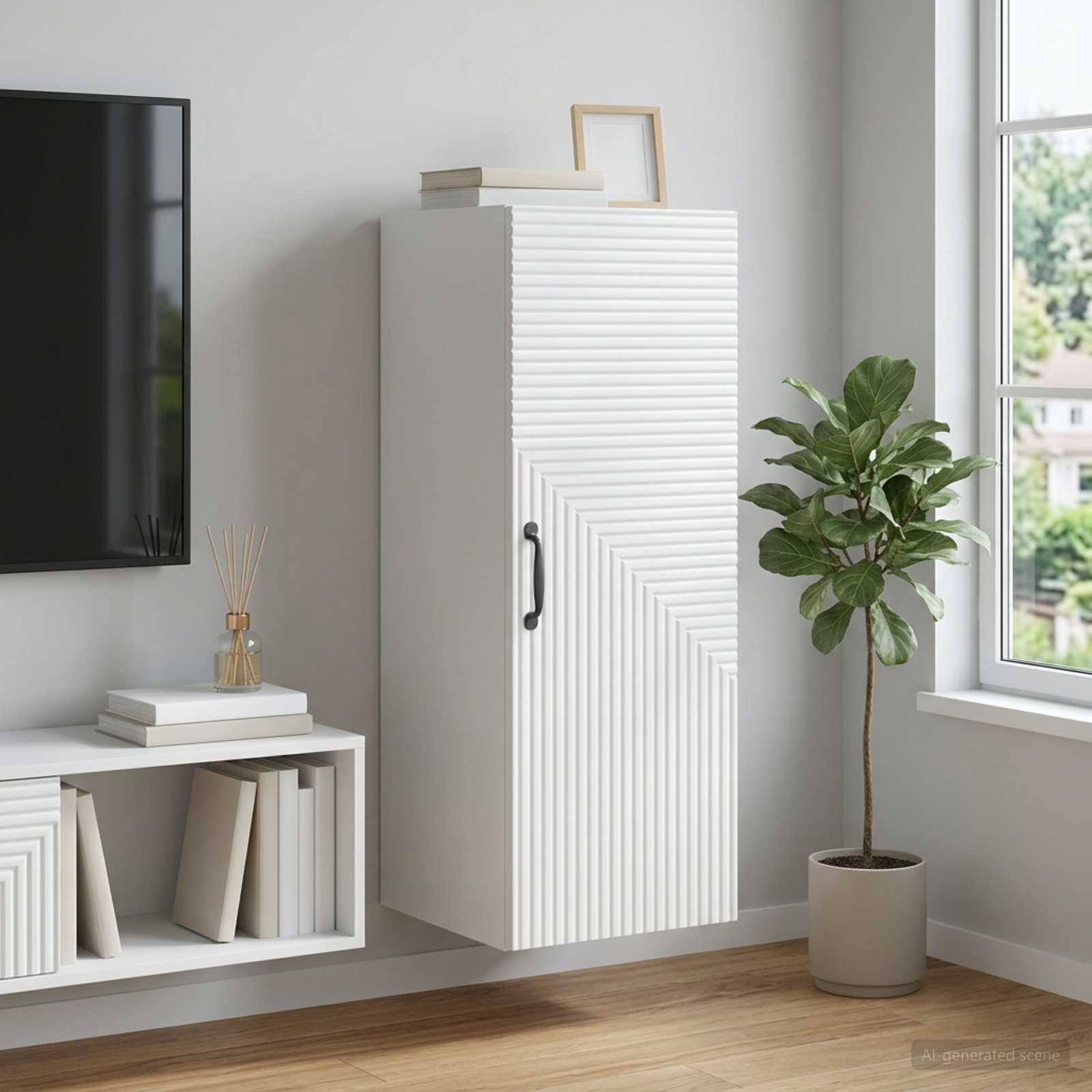 Armoire Murale Blanc 33 x 34,5 x 90 cm Bois d'ingénierie - XIOS
