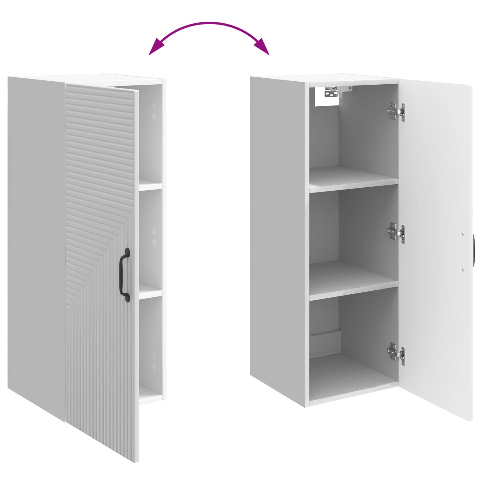 Armoire Murale Blanc brillant 33 x 34,5 x 90 cm - XIOS