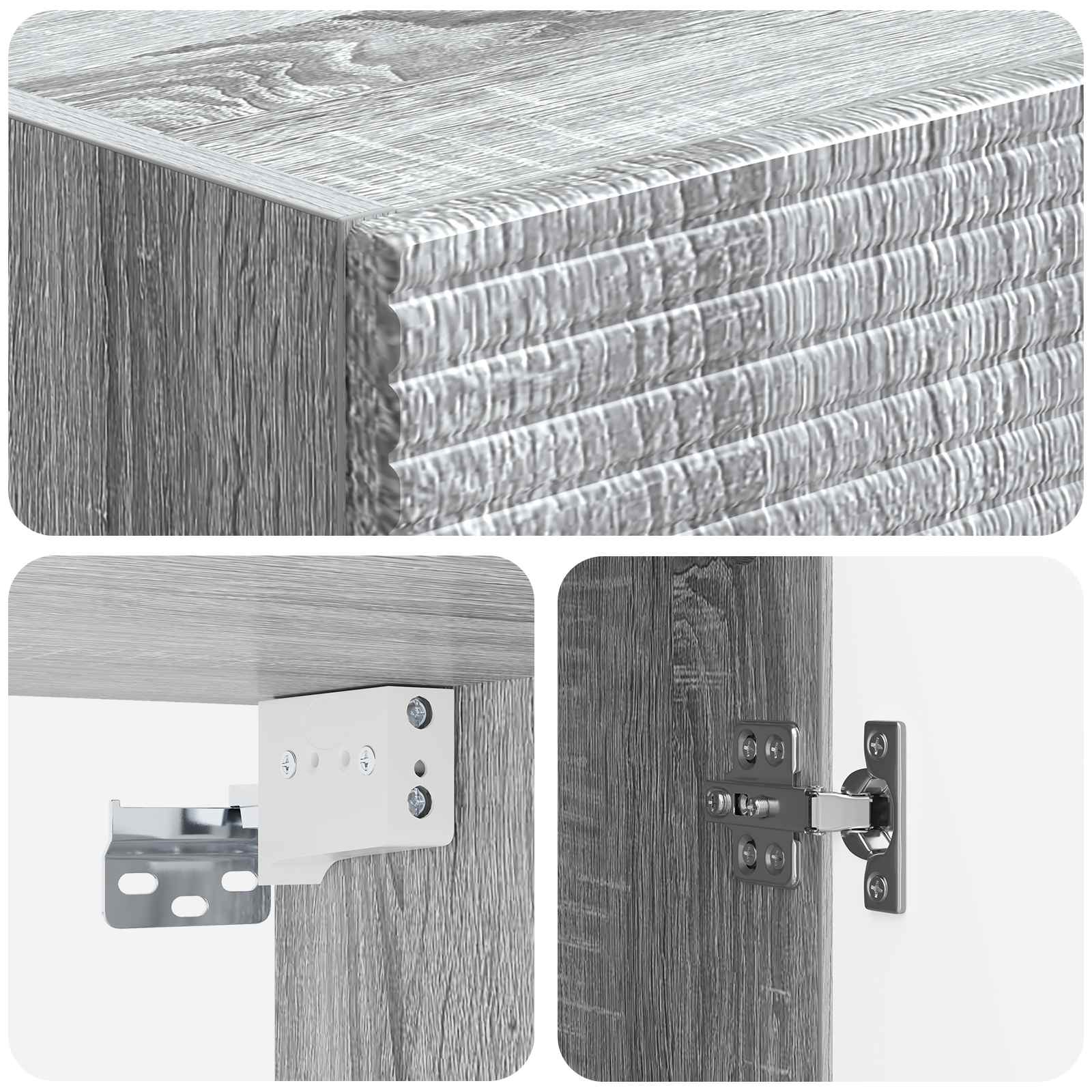 Armoire Murale Sonoma gris 33 x 34,5 x 90 cm Bois d'ingénierie - XIOS