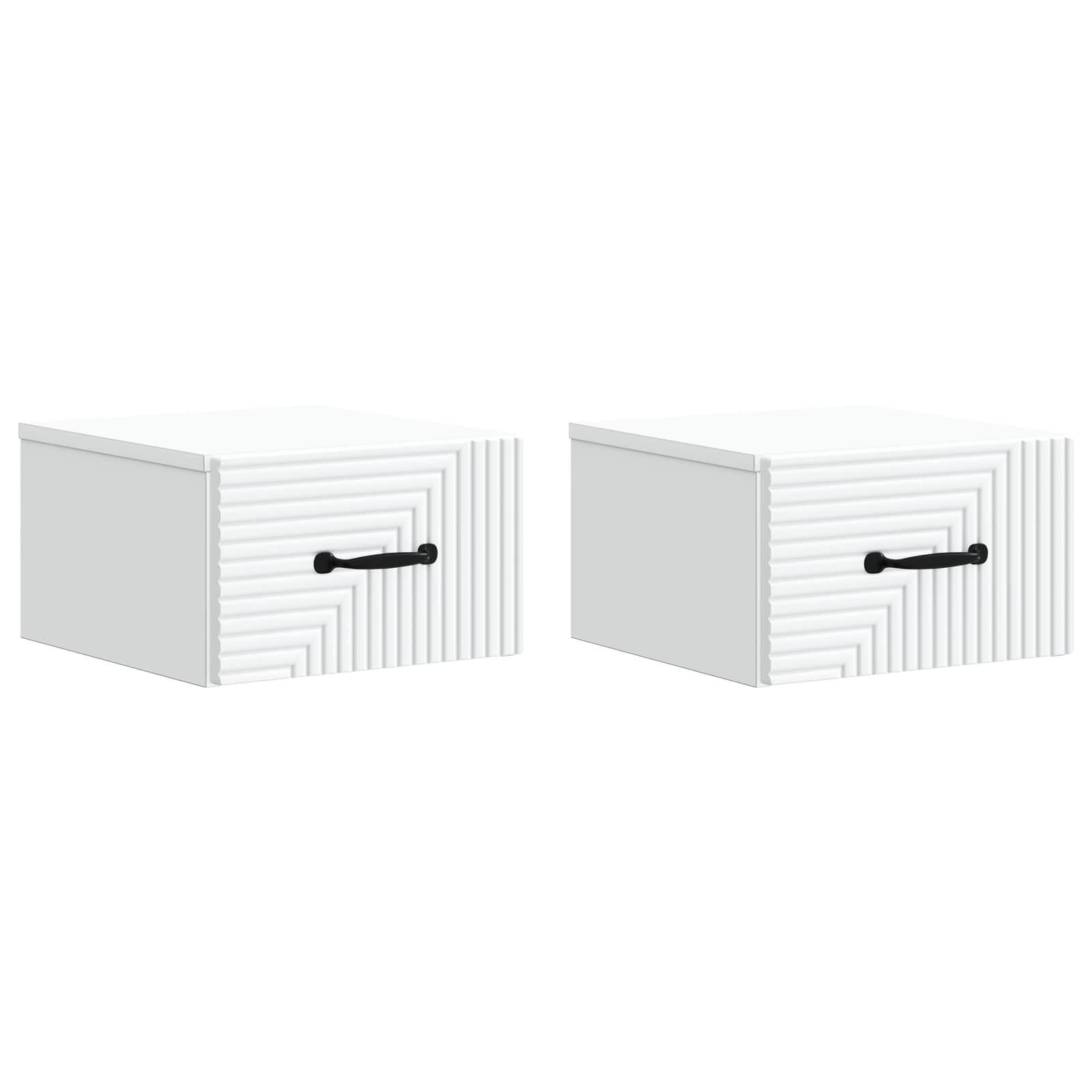 Cabinet de chevet mural 2 pcs Blanc 34,5 x 33 x 20 cm - XIOS