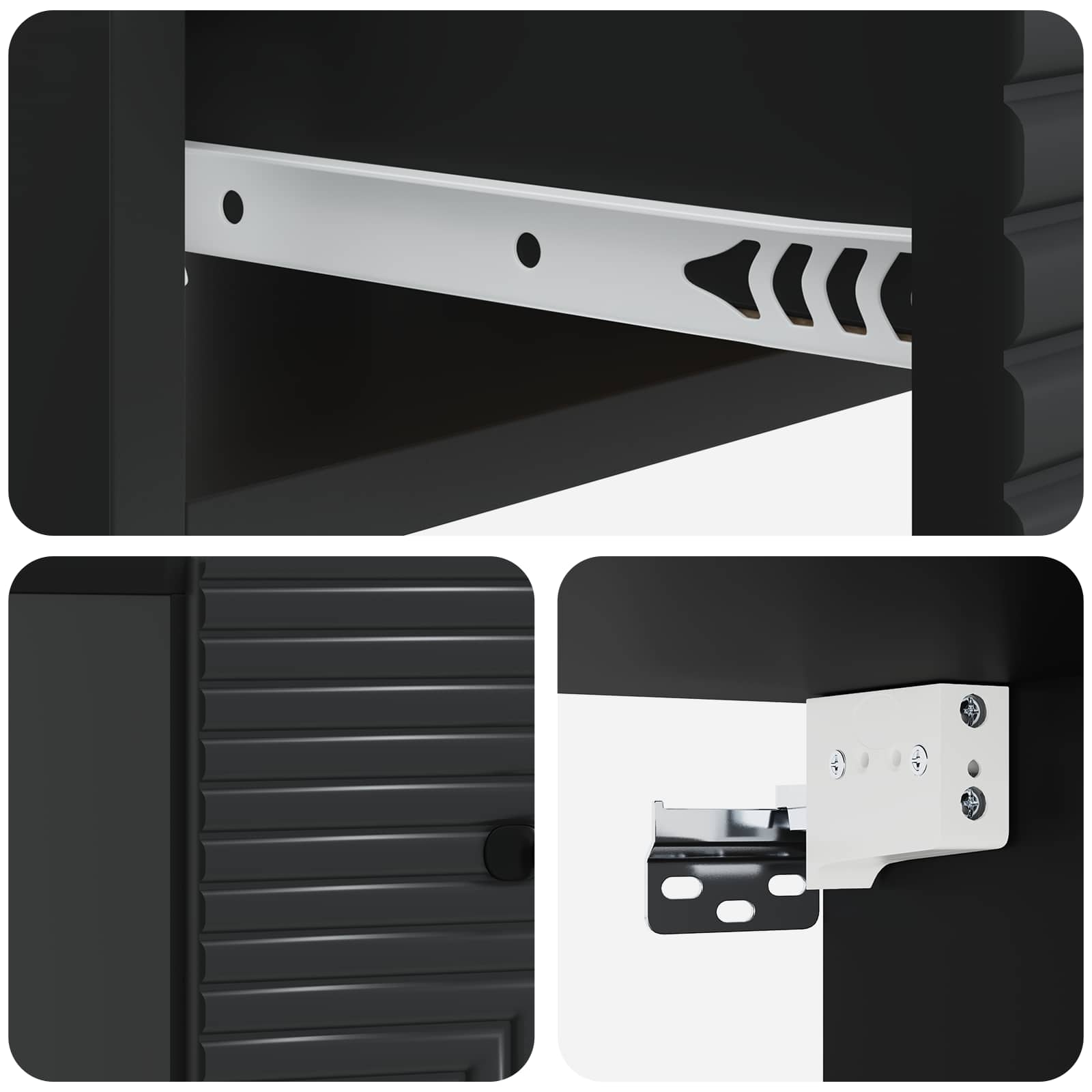 Cabinet de chevet mural 2 pcs Noir 34,5 x 33 x 20 cm - XIOS