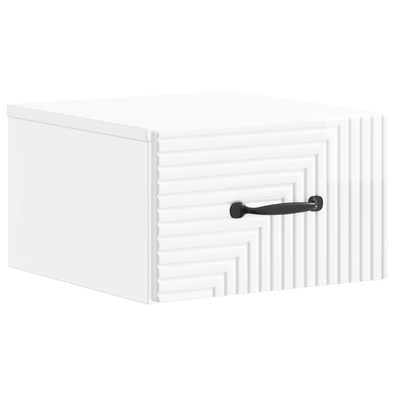Cabinet de chevet mural 2 pcs Blanc brillant 34,5 x 33 x 20 cm - XIOS