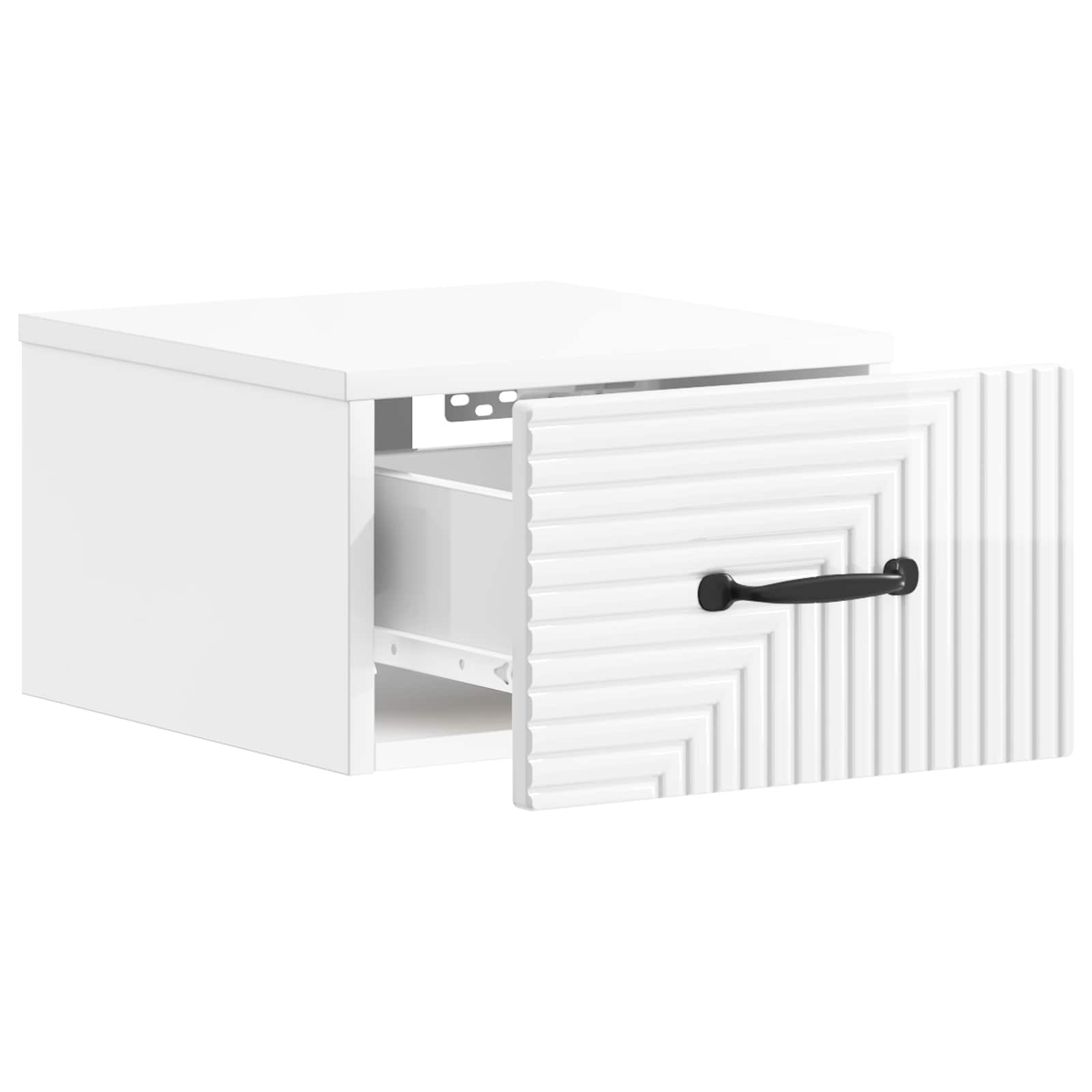 Cabinet de chevet mural 2 pcs Blanc brillant 34,5 x 33 x 20 cm - XIOS