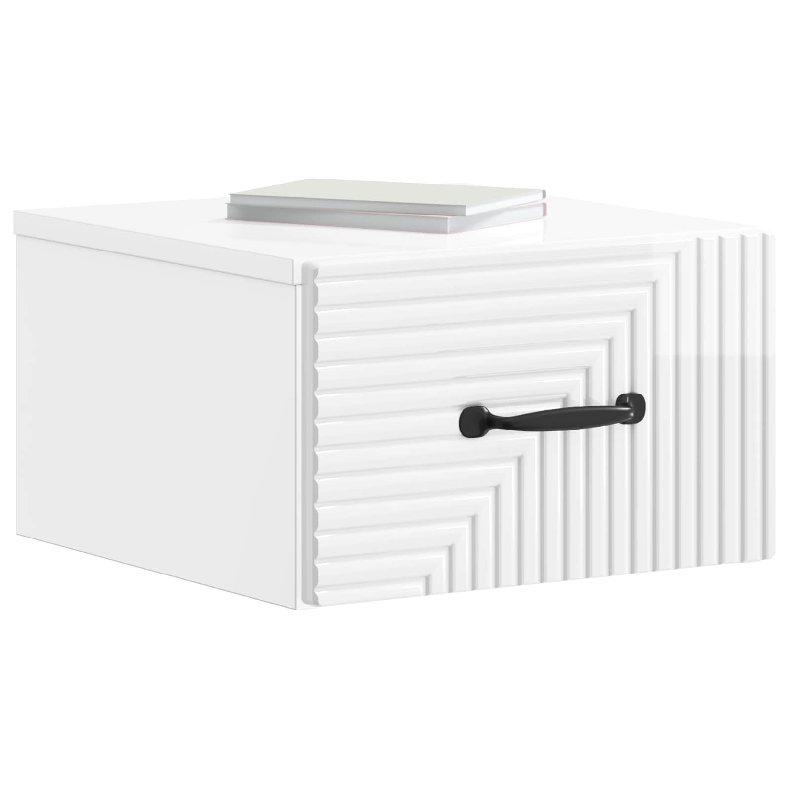Cabinet de chevet mural 2 pcs Blanc brillant 34,5 x 33 x 20 cm - XIOS