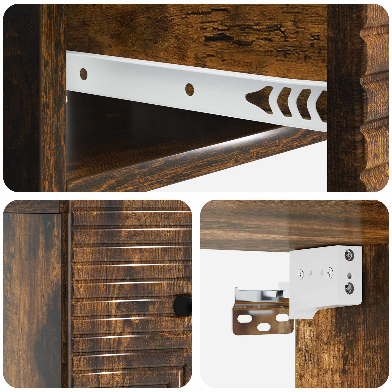 Cabinet de chevet mural 2 pcs Chêne fumé 34,5 x 33 x 20 cm - XIOS