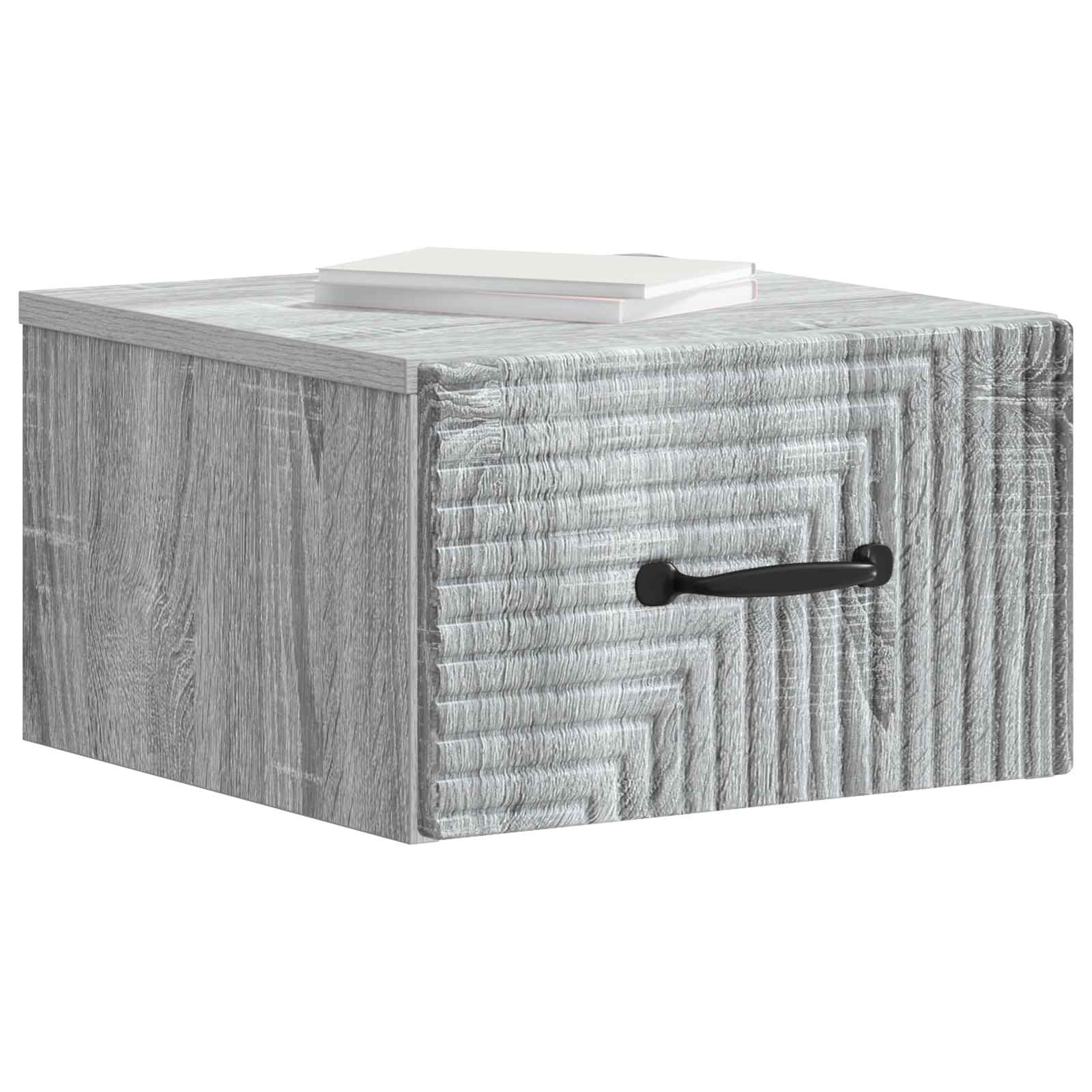Cabinet de chevet mural 2 pcs Sonoma gris 34,5 x 33 x 20 cm - XIOS