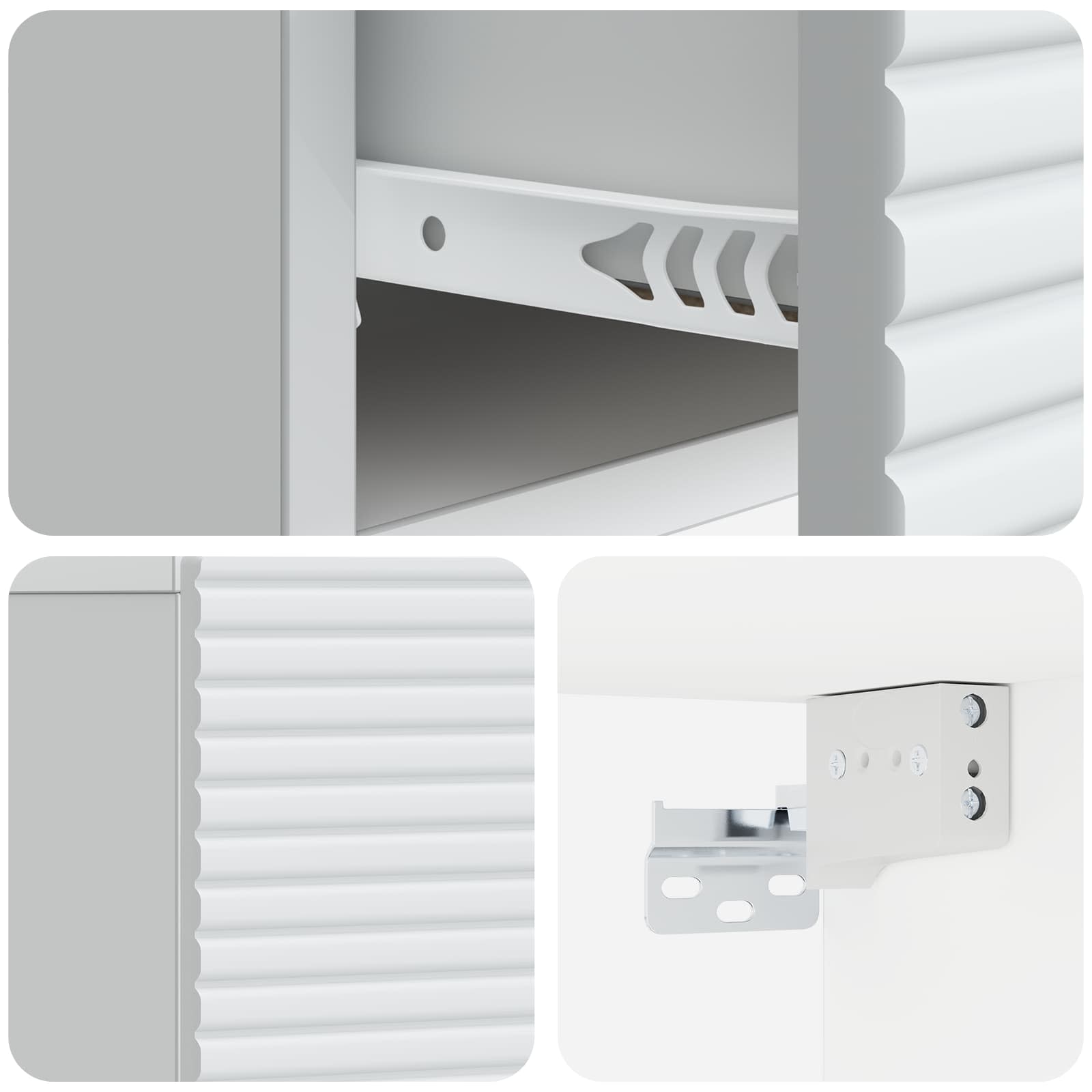 Cabinet de chevet mural 2 pcs Blanc 49 x 34,5 x 20 cm - XIOS