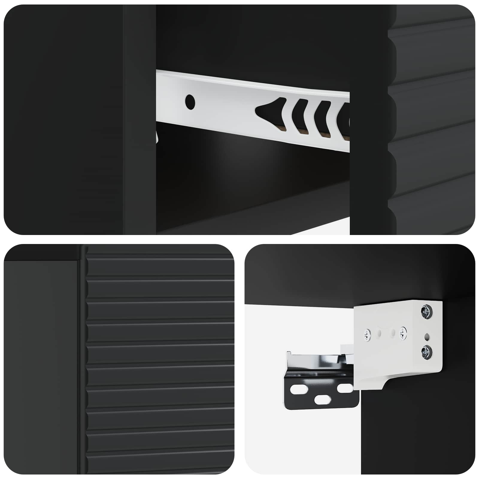 Cabinet de chevet mural 2 pcs Noir 49 x 34,5 x 20 cm - XIOS