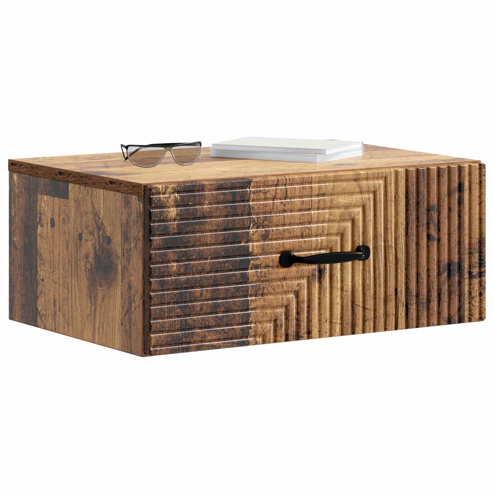 Cabinet de chevet mural Bois ancien 49 x 34,5 x 20 cm - XIOS