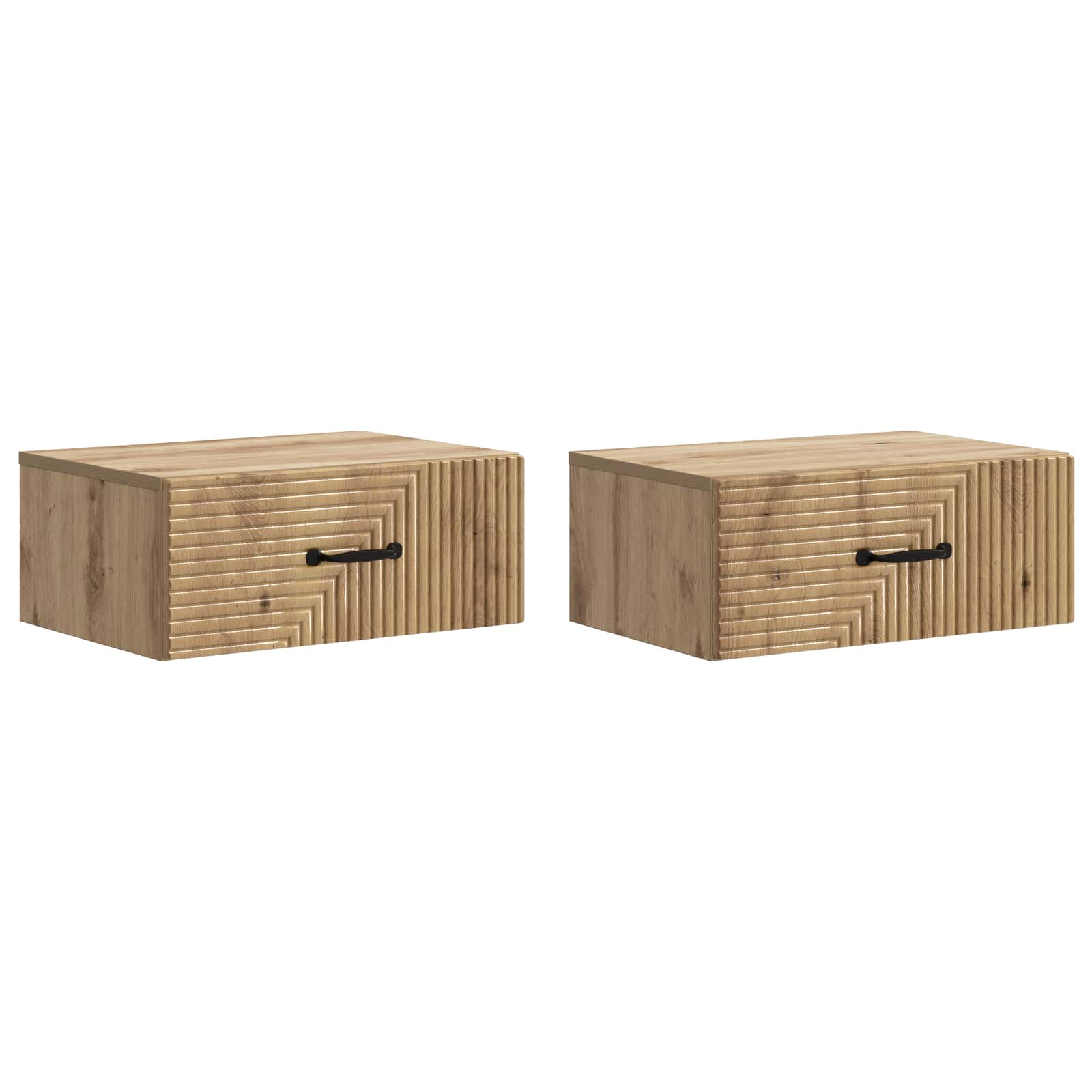 Cabinet de chevet mural 2 pcs Chêne artisanal 49 x 34,5 x 20 cm - XIOS