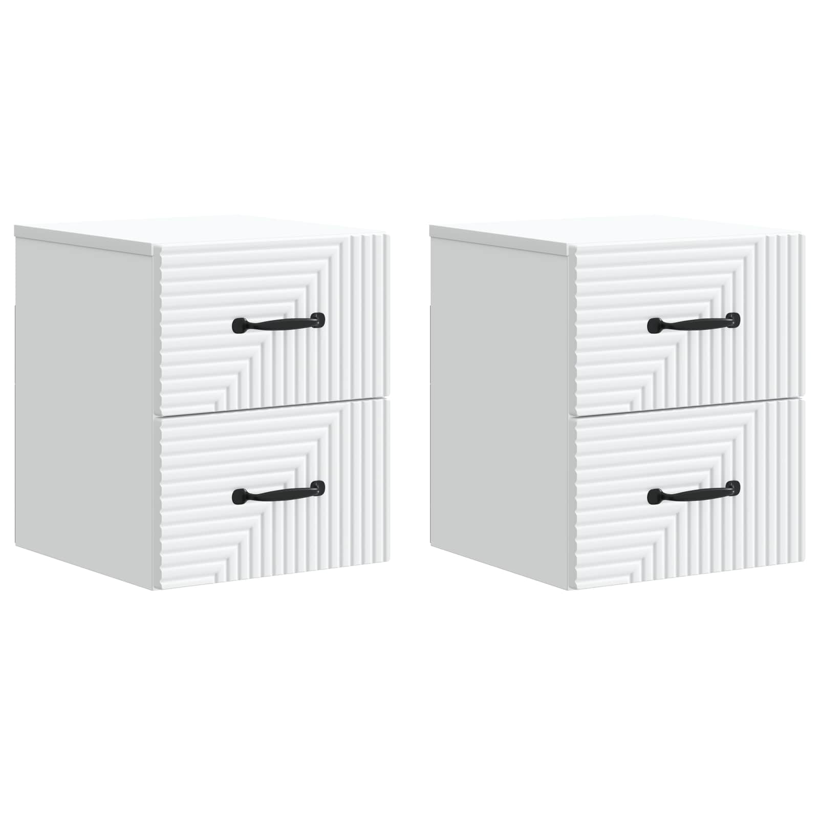 Cabinet de chevet mural 2 pcs Blanc 34,5 x 33 x 40 cm - XIOS