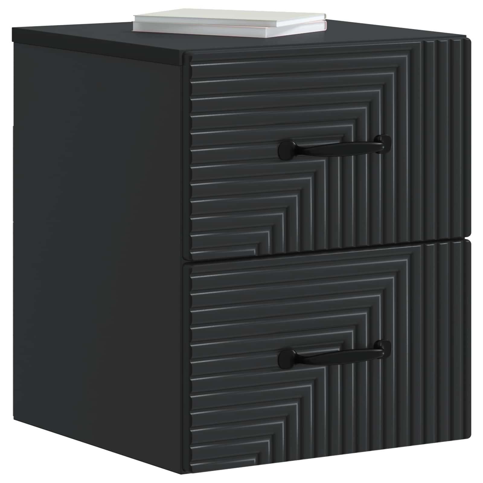 Cabinet de chevet mural 2 pcs Noir 34,5 x 33 x 40 cm - XIOS