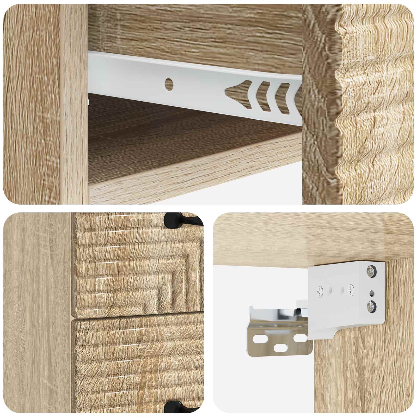 Cabinet de chevet mural 2 pcs Chêne Sonoma 34,5 x 33 x 40 cm - XIOS