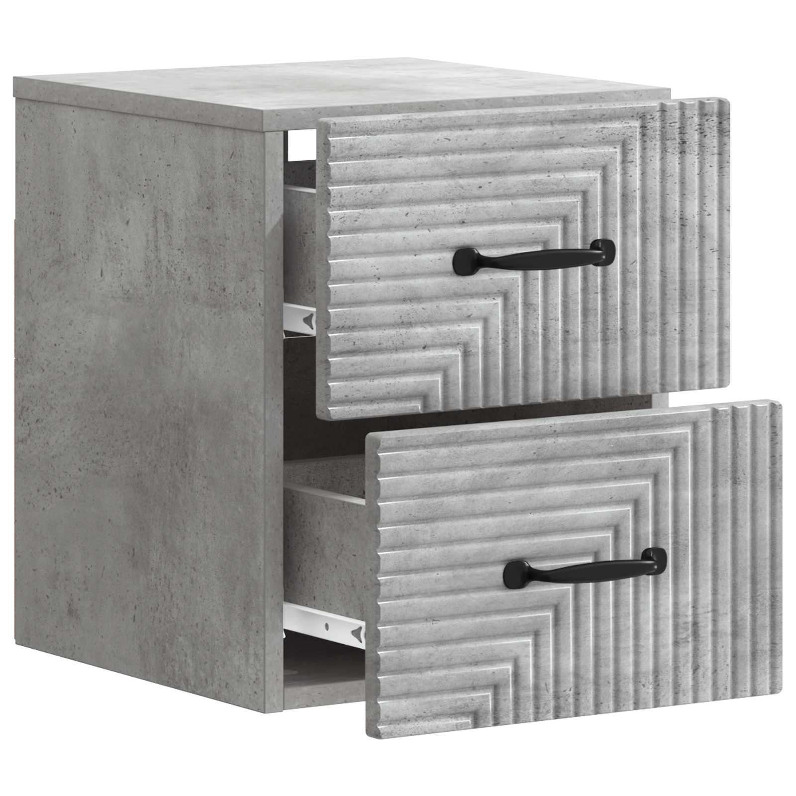 Cabinet de chevet mural 2 pcs Gris béton 34,5 x 33 x 40 cm - XIOS