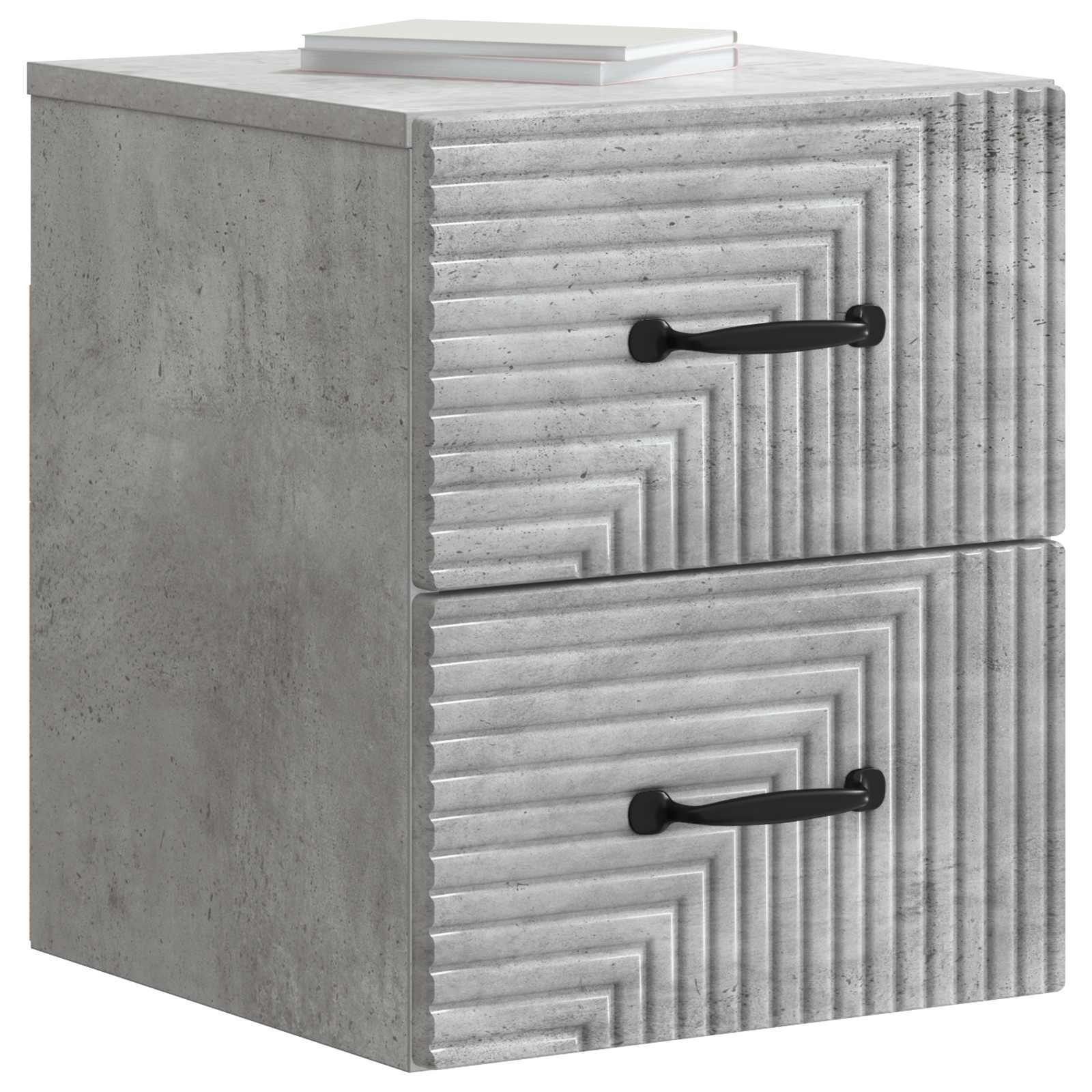 Cabinet de chevet mural 2 pcs Gris béton 34,5 x 33 x 40 cm - XIOS