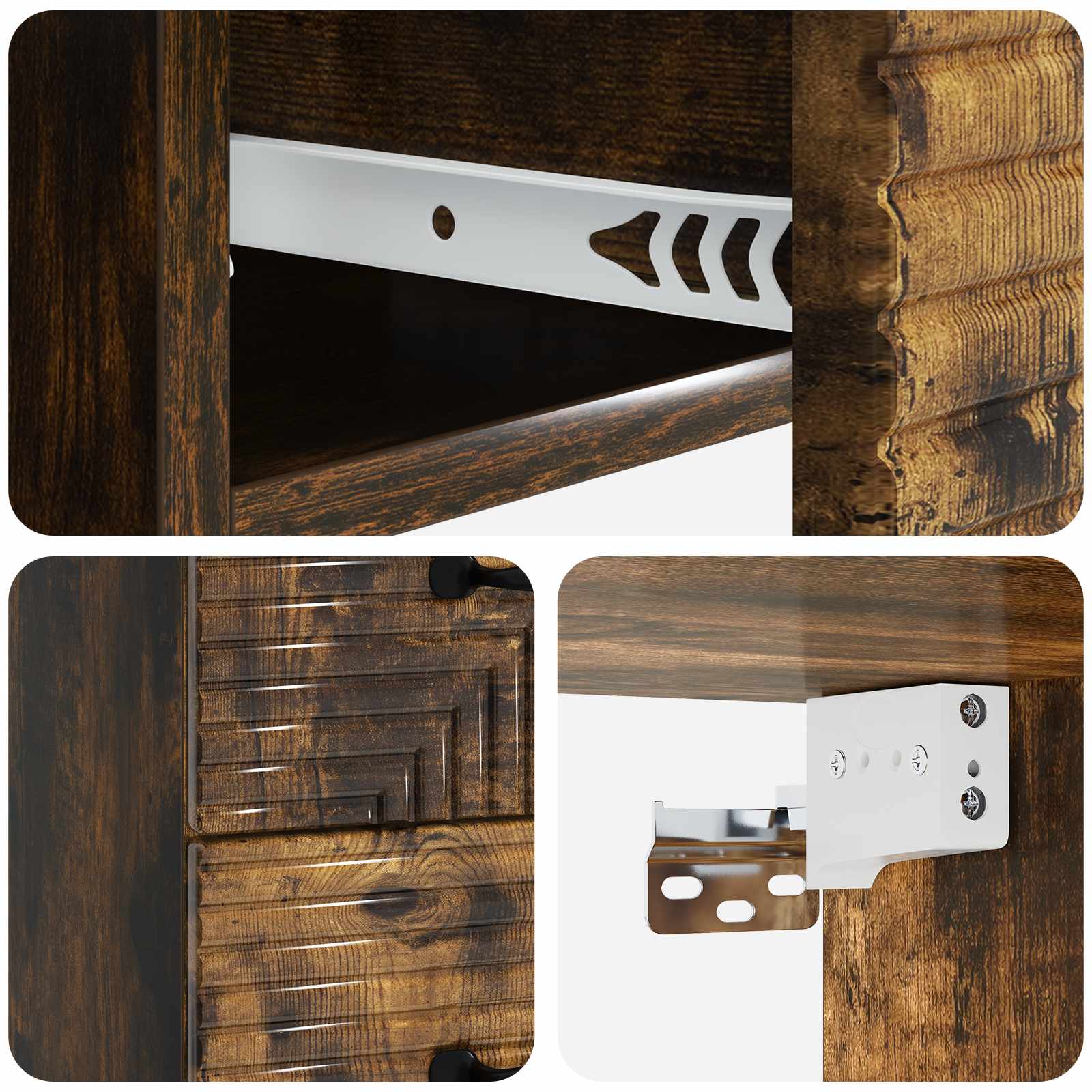 Cabinet de chevet mural 2 pcs Chêne fumé 34,5 x 33 x 40 cm - XIOS