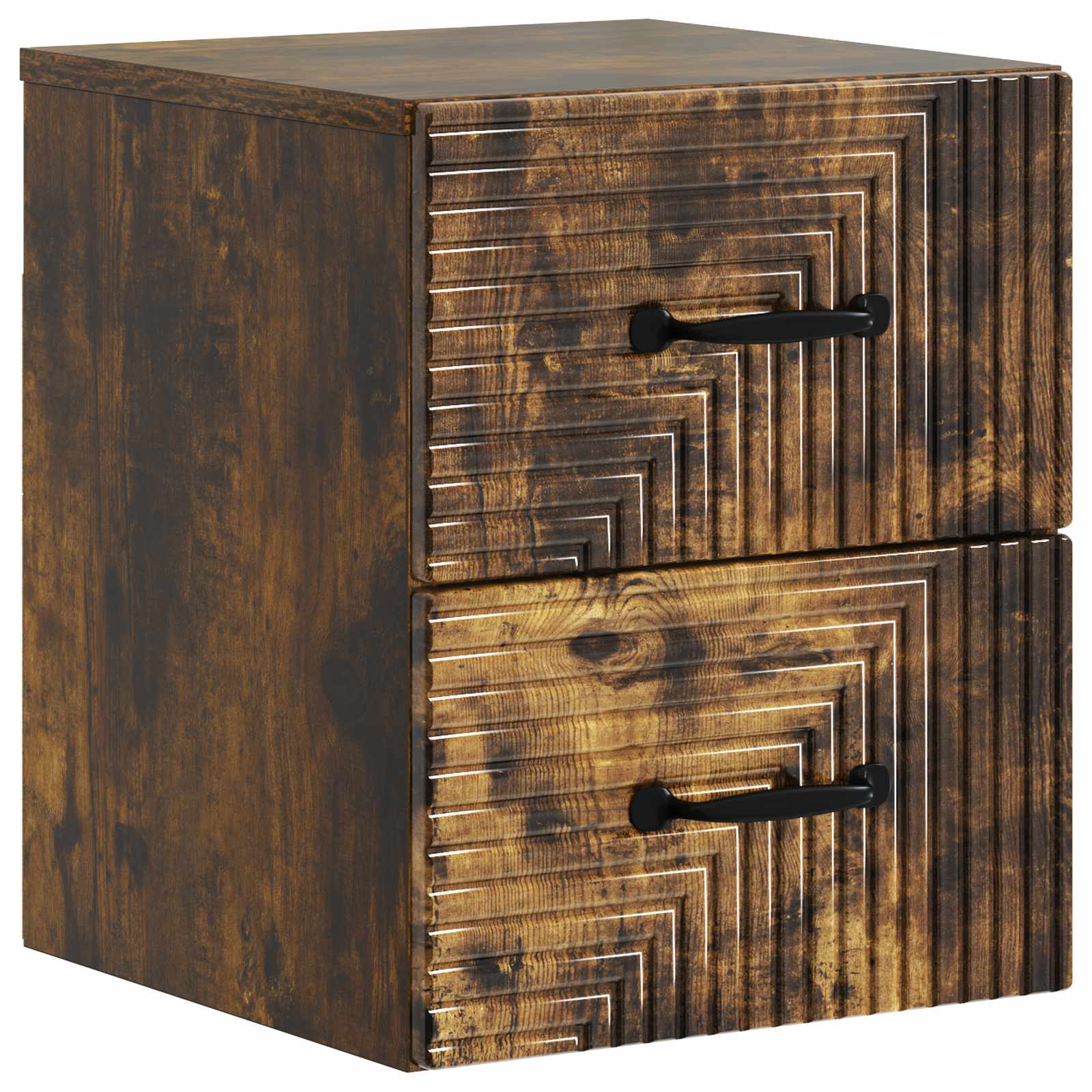 Cabinet de chevet mural 2 pcs Chêne fumé 34,5 x 33 x 40 cm - XIOS