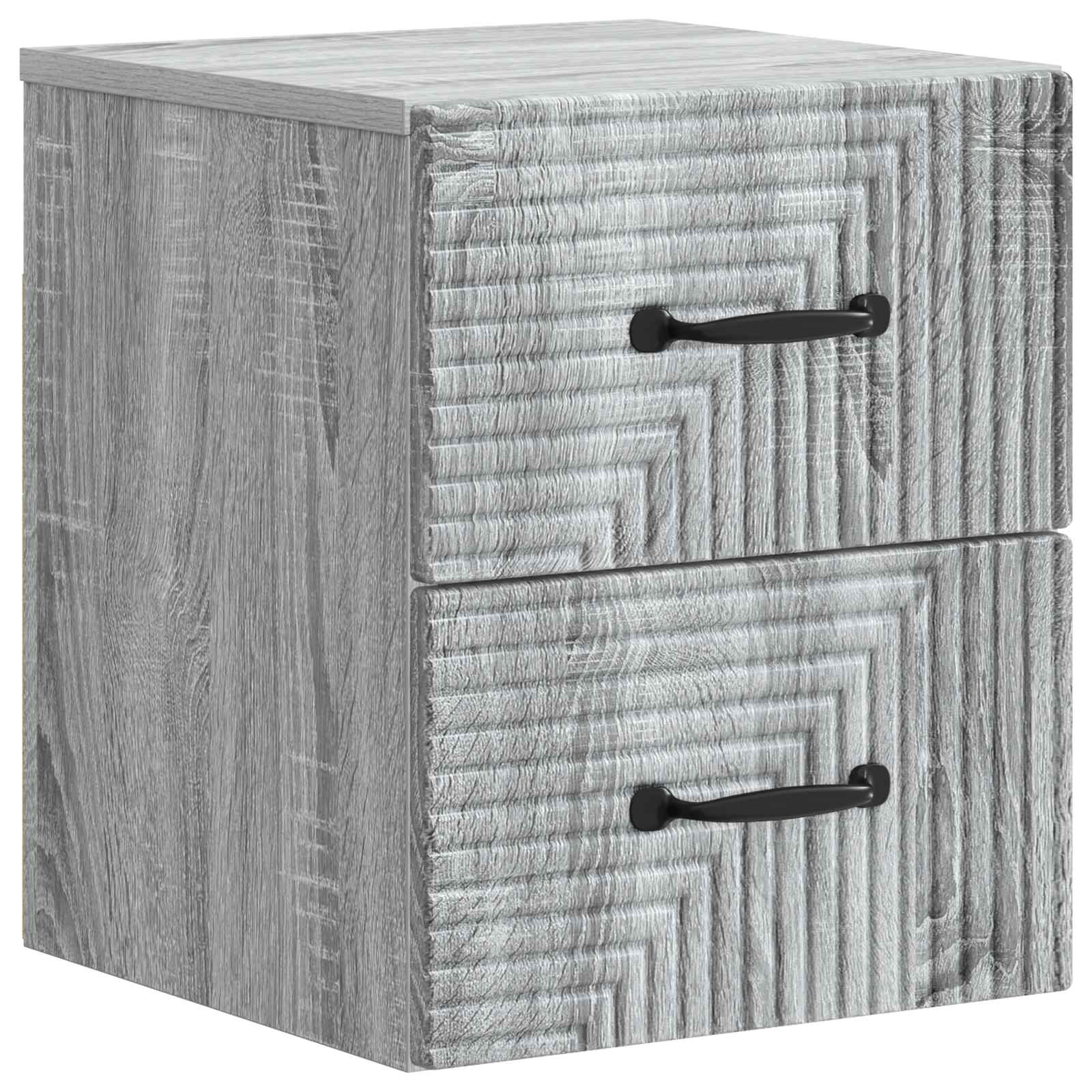Cabinet de chevet mural 2 pcs Sonoma gris 34,5 x 33 x 40 cm - XIOS