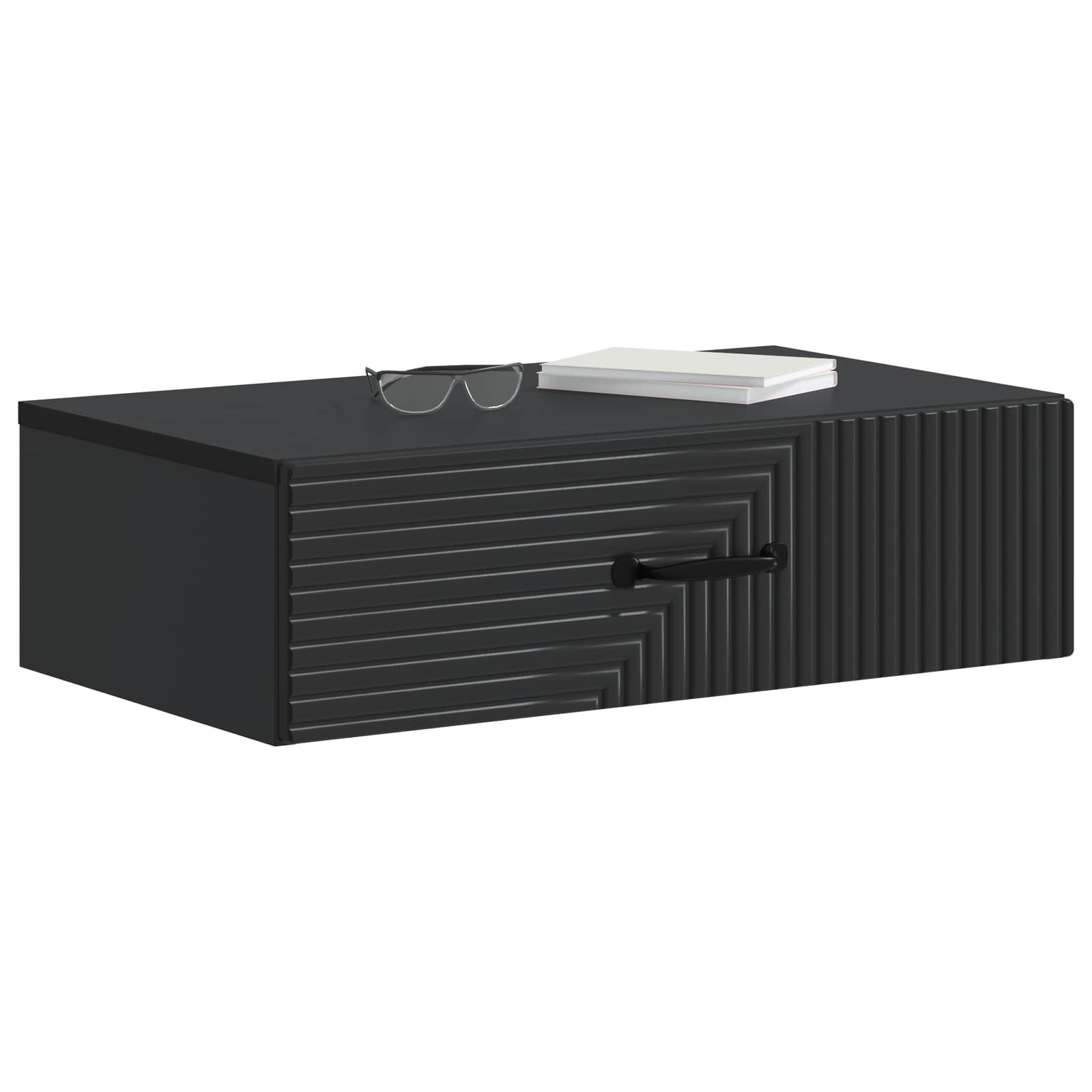Table d'appoint murale Noir 59 x 34,5 x 17 cm Bois d'ingénierie - XIOS