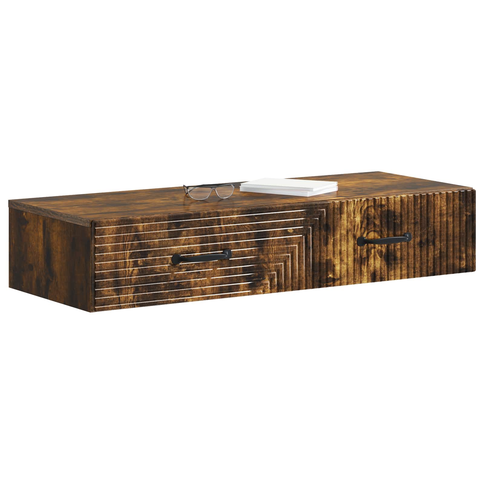 Table d'appoint murale Chêne fumé 87,5 x 34,5 x 17 cm
