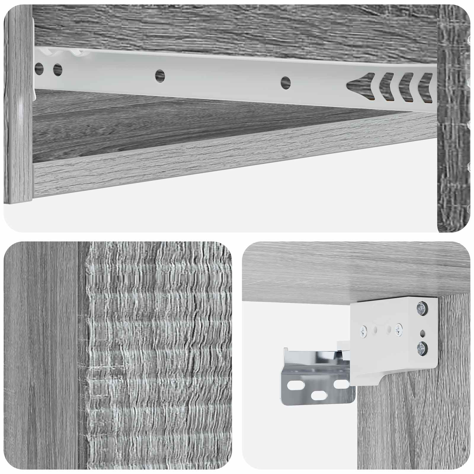 Table d'appoint murale Sonoma gris 87,5 x 34,5 x 17 cm - XIOS