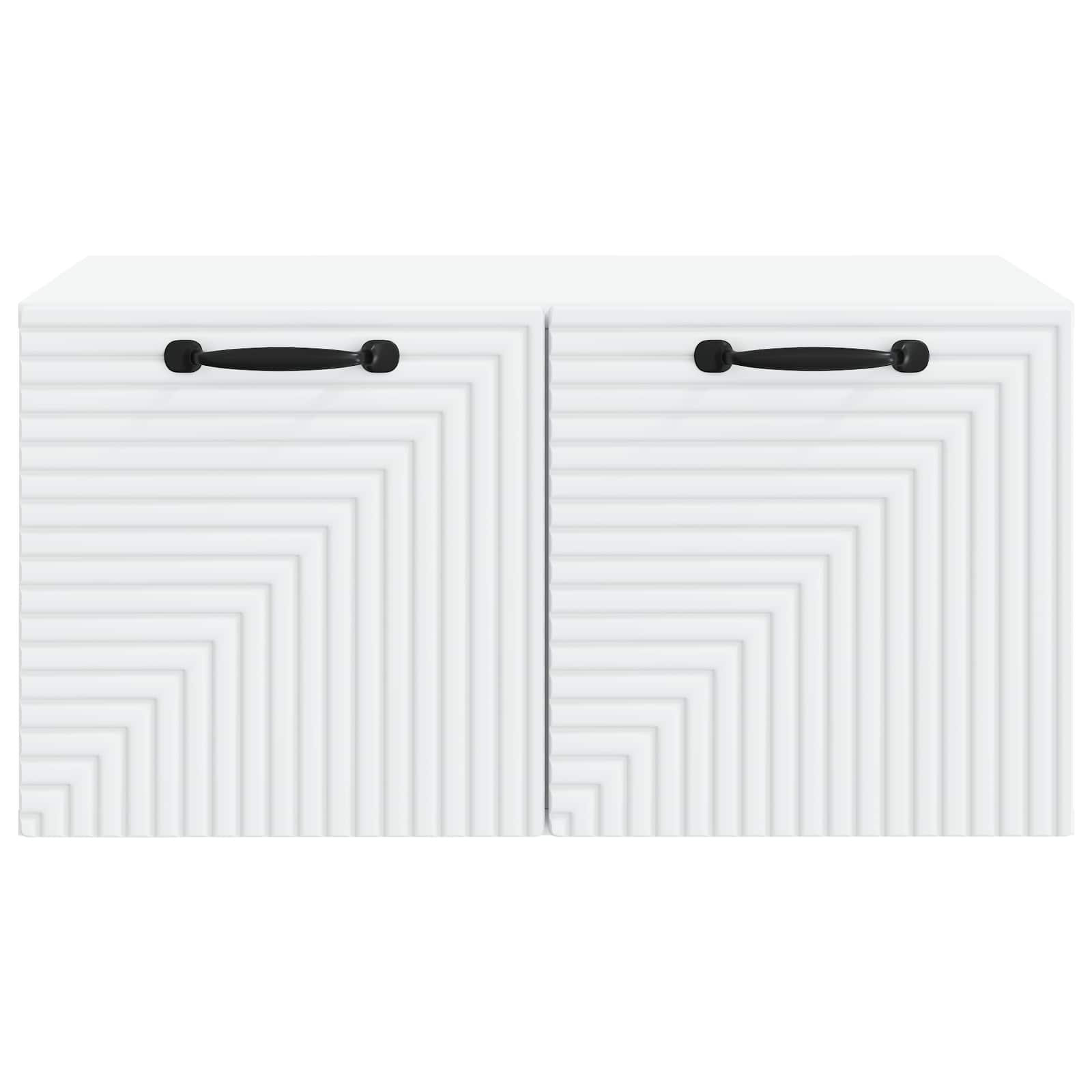 Meuble TV mural Blanc 59,5 x 41 x 30 cm Bois d'ingénierie