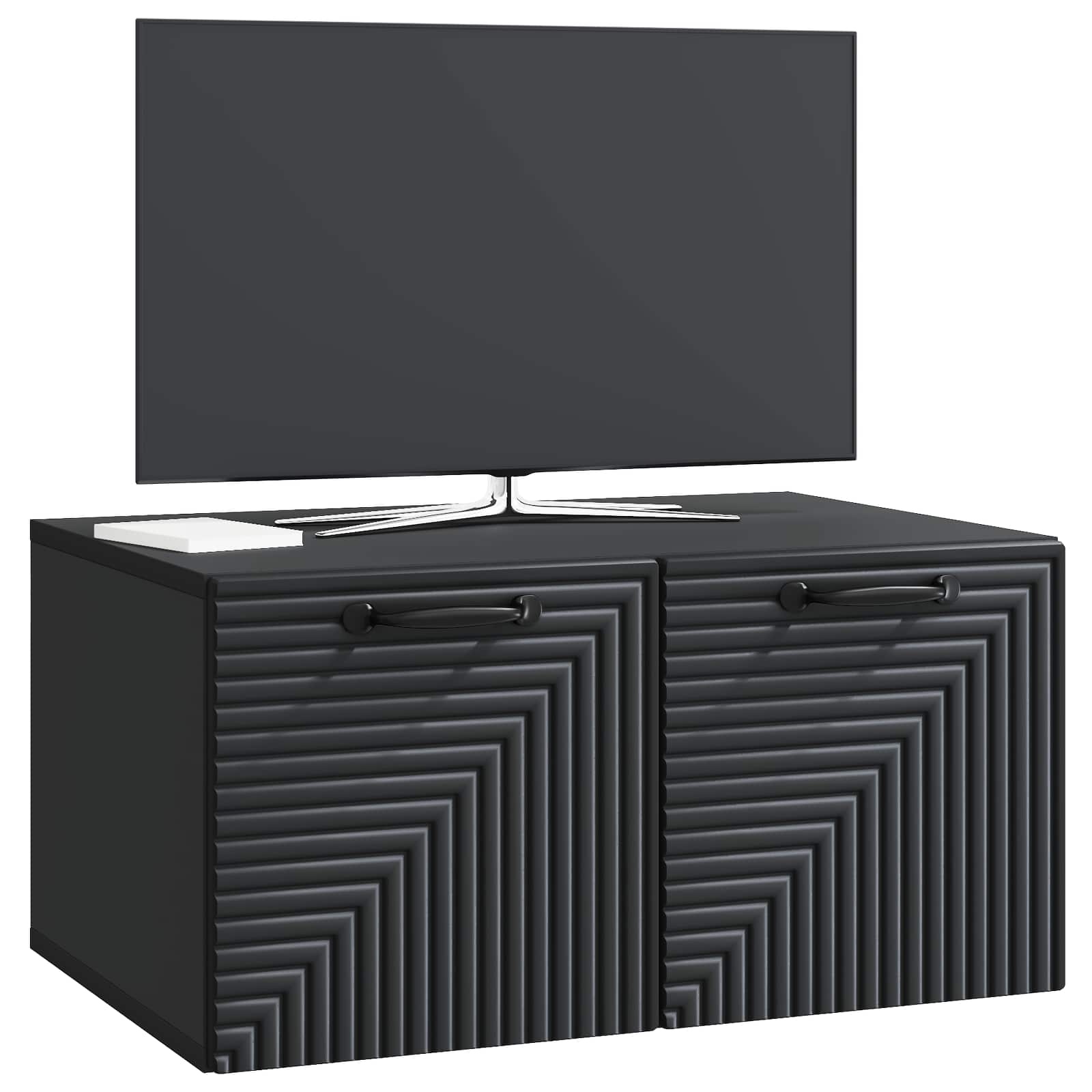 Meuble TV mural Noir 59,5 x 41 x 30 cm Bois d'ingénierie - XIOS