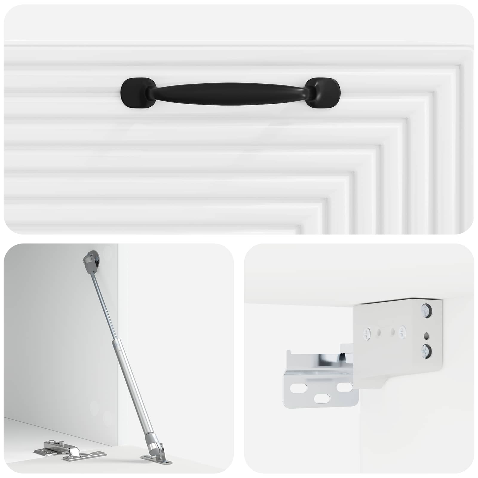 Meuble TV mural Montage mural Blanc brillant 59,5 x 41 x 30 cm - XIOS