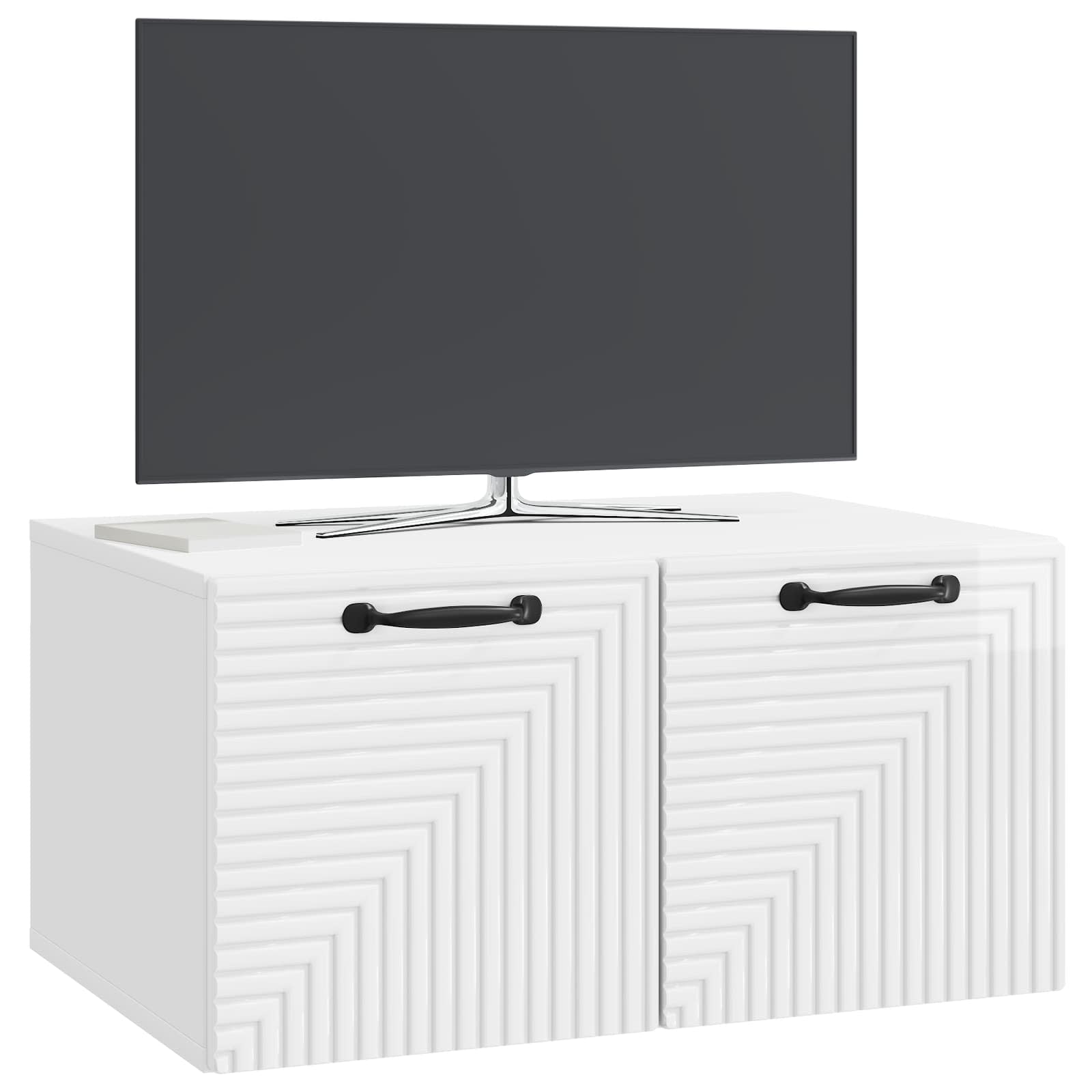 Meuble TV mural Montage mural Blanc brillant 59,5 x 41 x 30 cm - XIOS