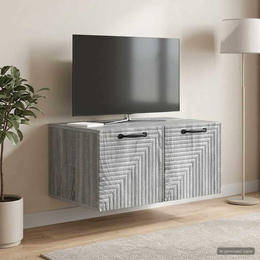 Meuble TV mural Sonoma gris 59,5 x 41 x 30 cm Bois d'ingénierie - XIOS
