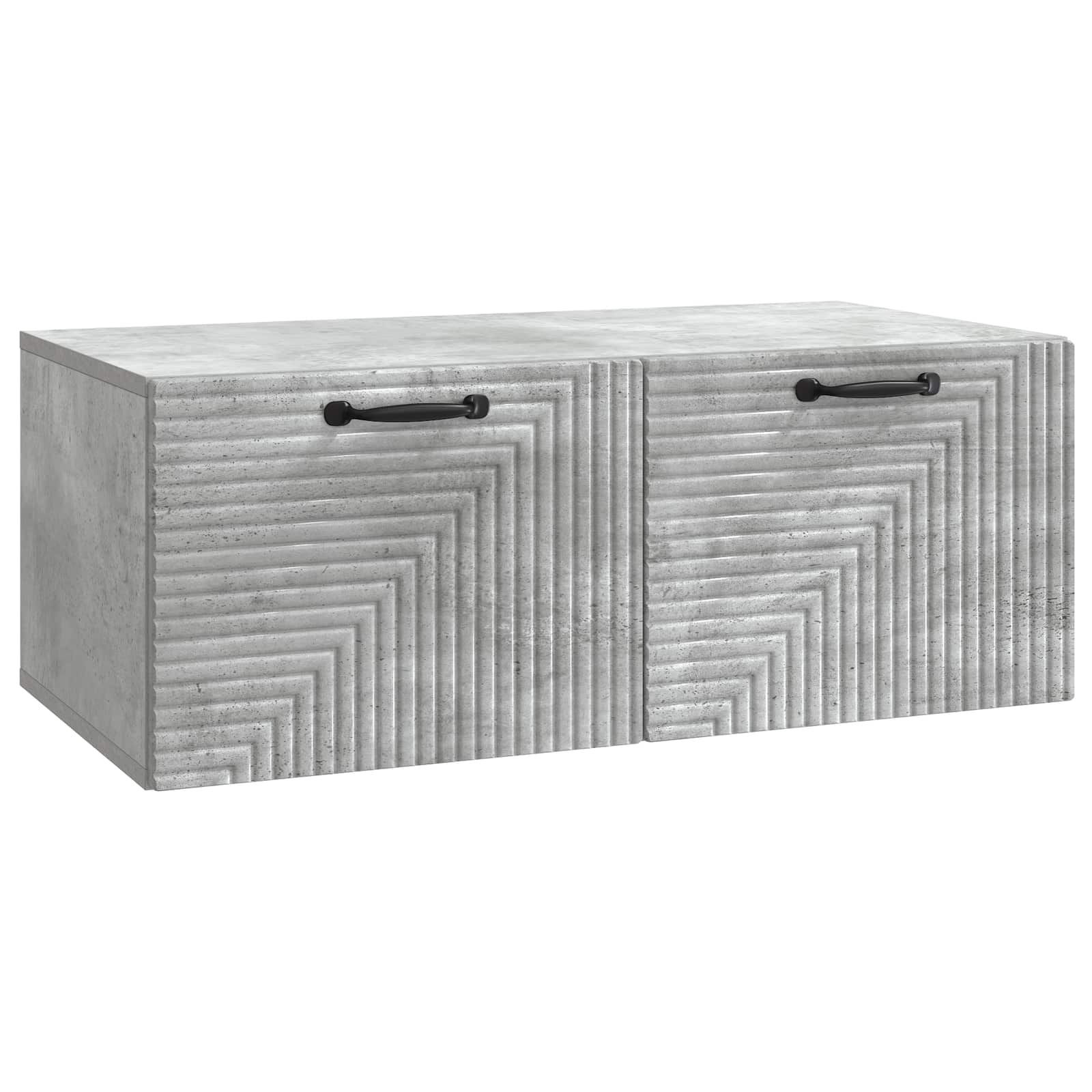Meuble TV mural Gris béton 78,5 x 41 x 30 cm Bois d'ingénierie - XIOS