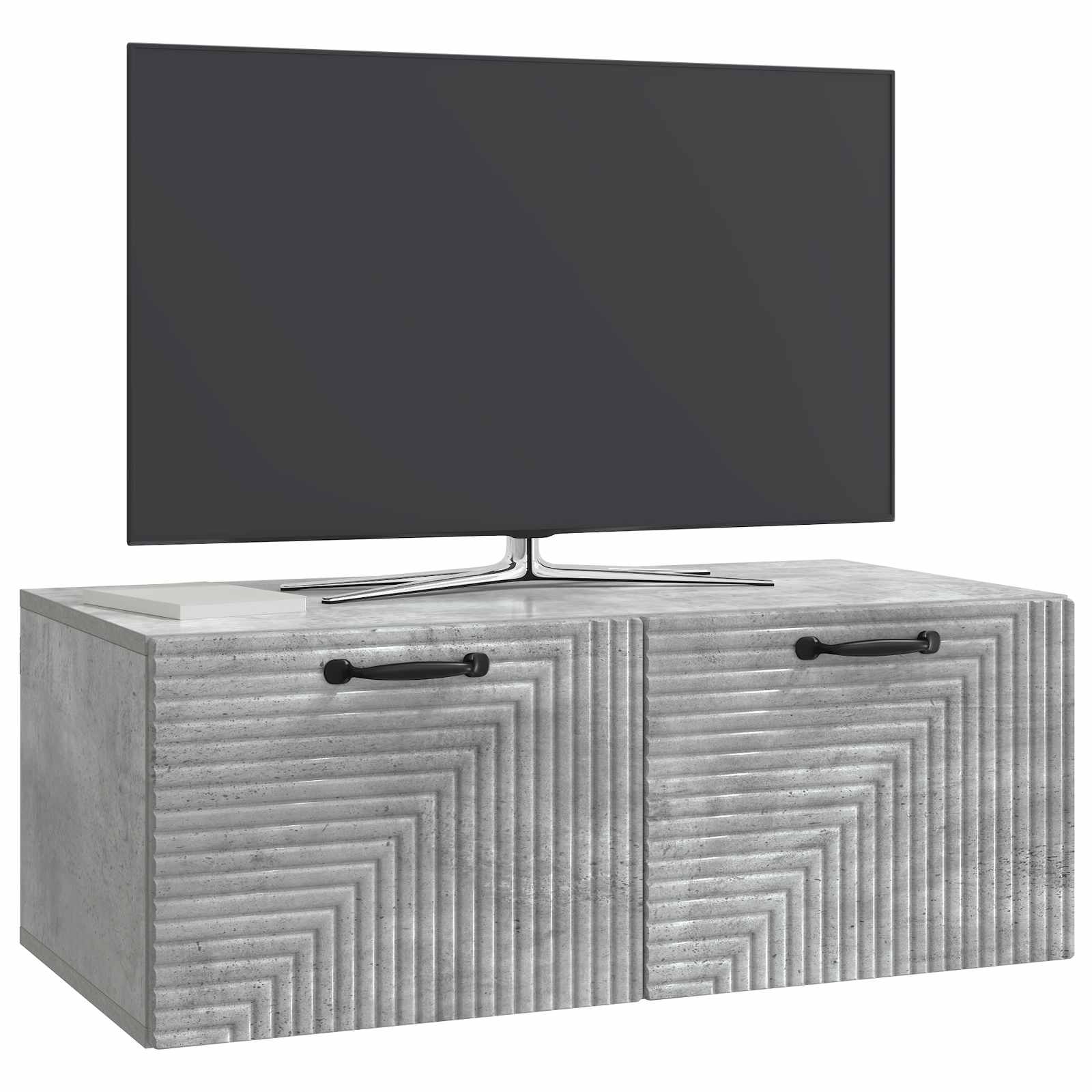 Meuble TV mural Gris béton 78,5 x 41 x 30 cm Bois d'ingénierie - XIOS