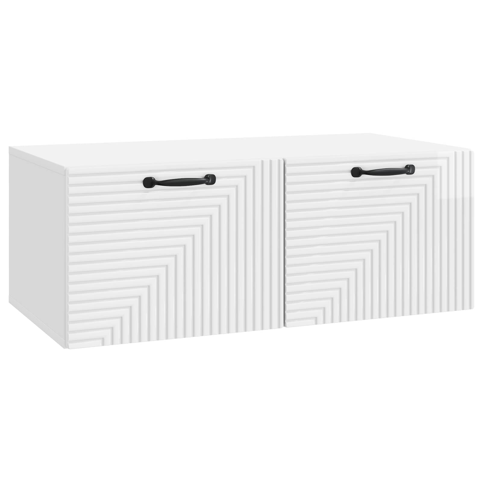 Meuble TV mural Montage mural Blanc brillant 78,5 x 41 x 30 cm - XIOS