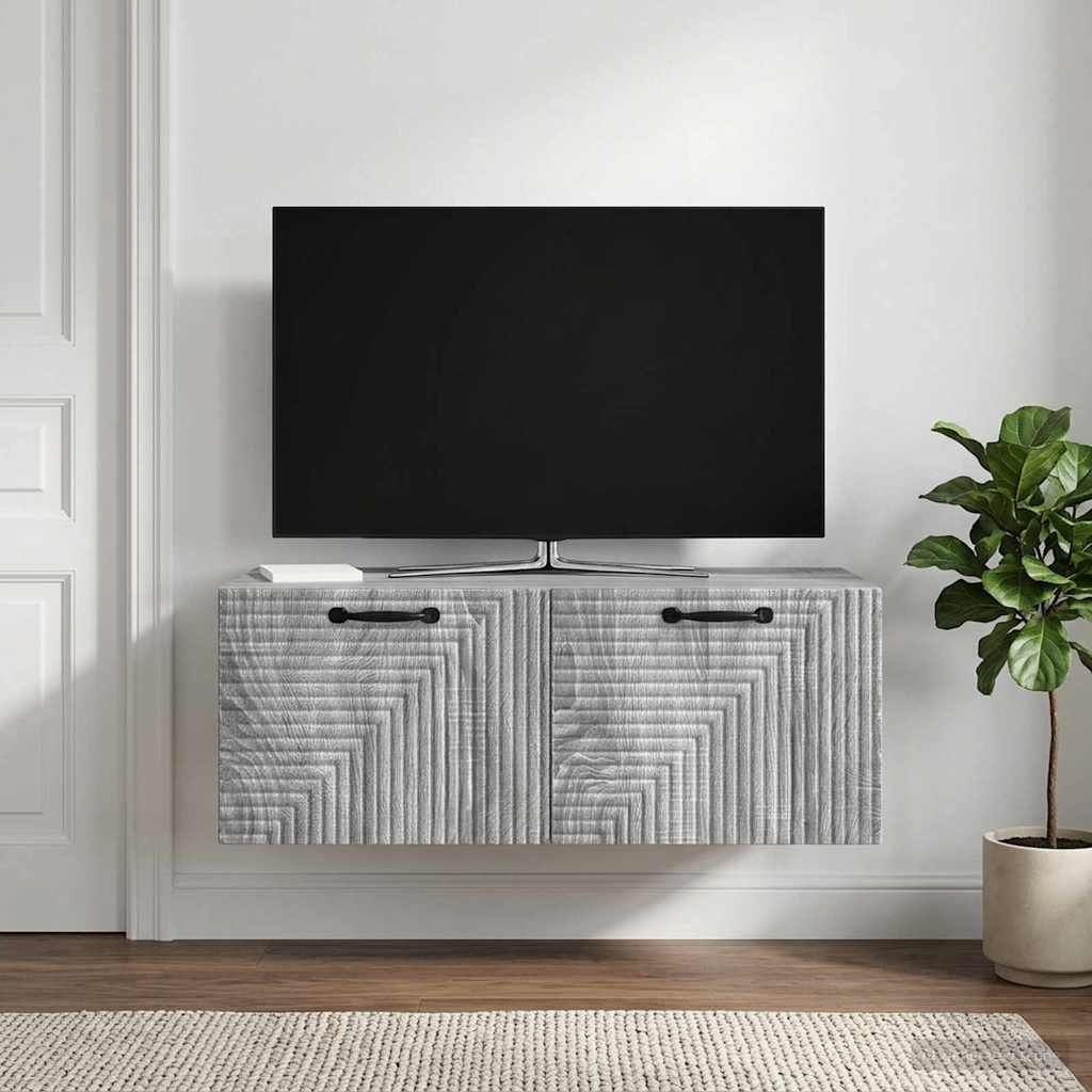 Meuble TV mural Sonoma gris 78,5 x 41 x 30 cm Bois d'ingénierie - XIOS