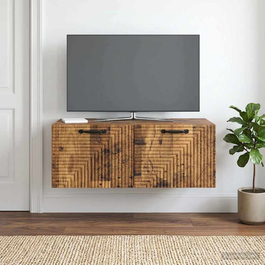 Meuble TV mural Bois ancien 78,5 x 41 x 30 cm Bois d'ingénierie - XIOS