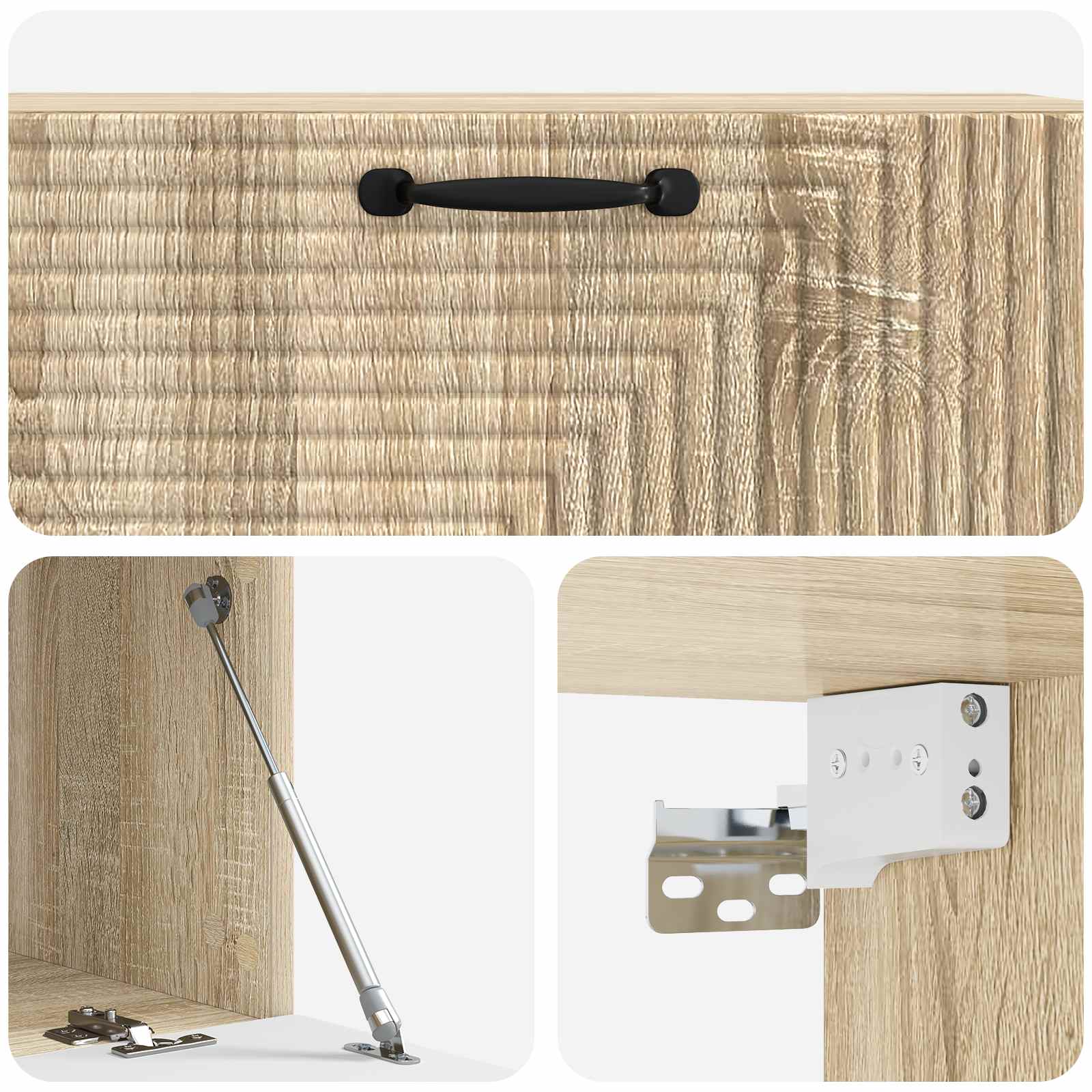 Meuble TV mural Chêne Sonoma 98 x 41 x 30 cm Bois d'ingénierie - XIOS