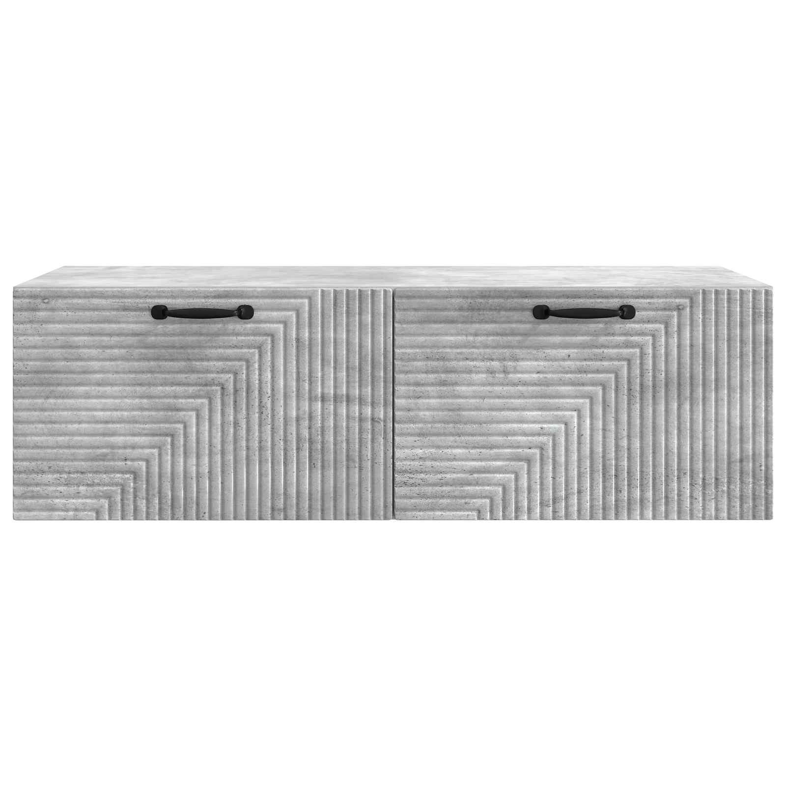 Meuble TV mural Gris béton 98 x 41 x 30 cm Bois d'ingénierie - XIOS